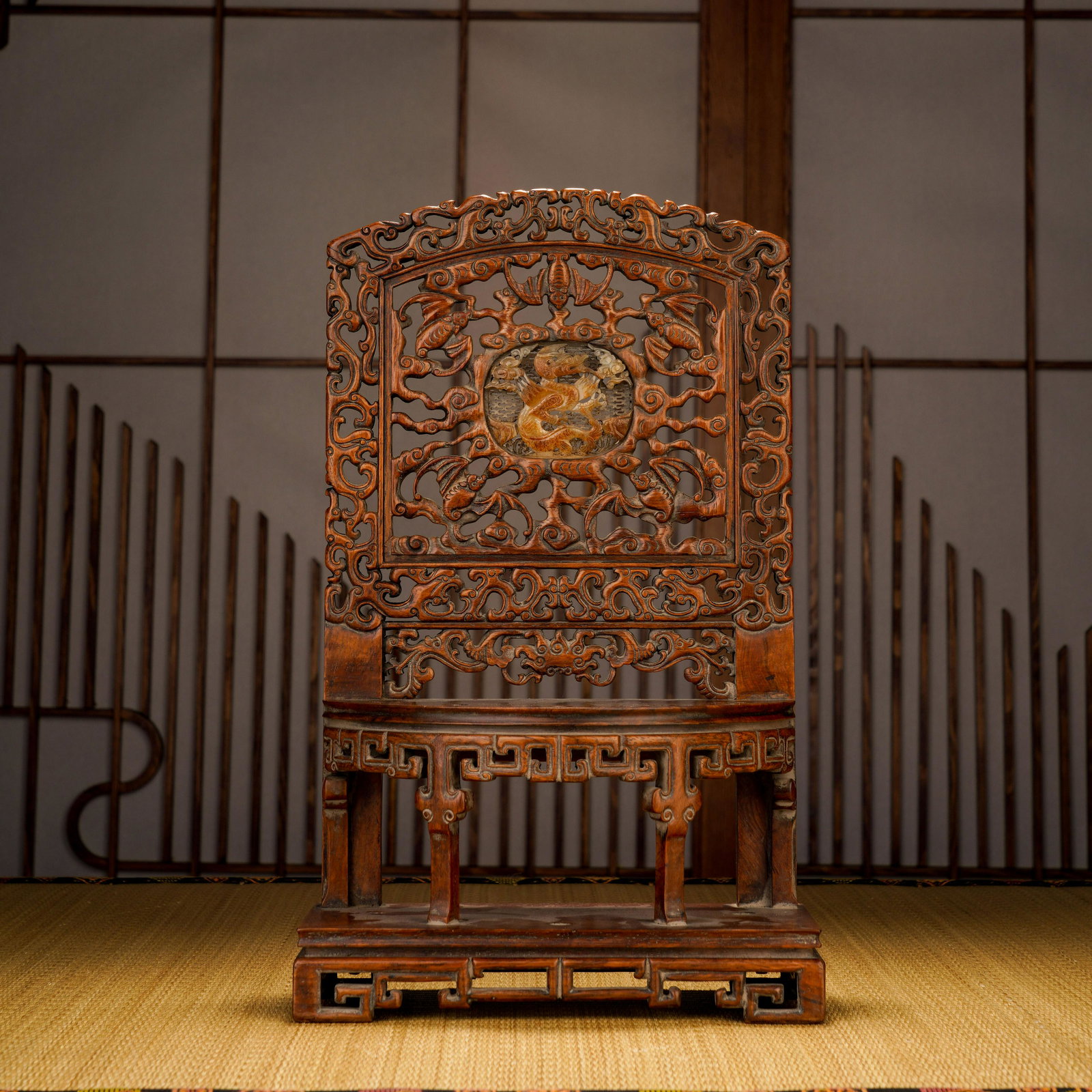 Qing dynasty huanghuali pen holder (1 of 10)