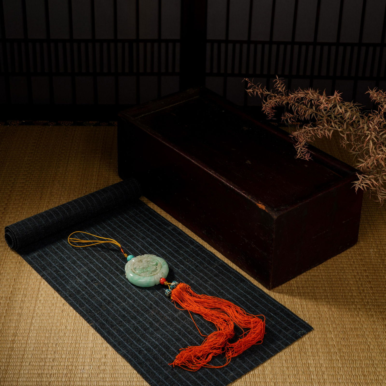 Qing Dynasty jadeite plaque (1 of 8)