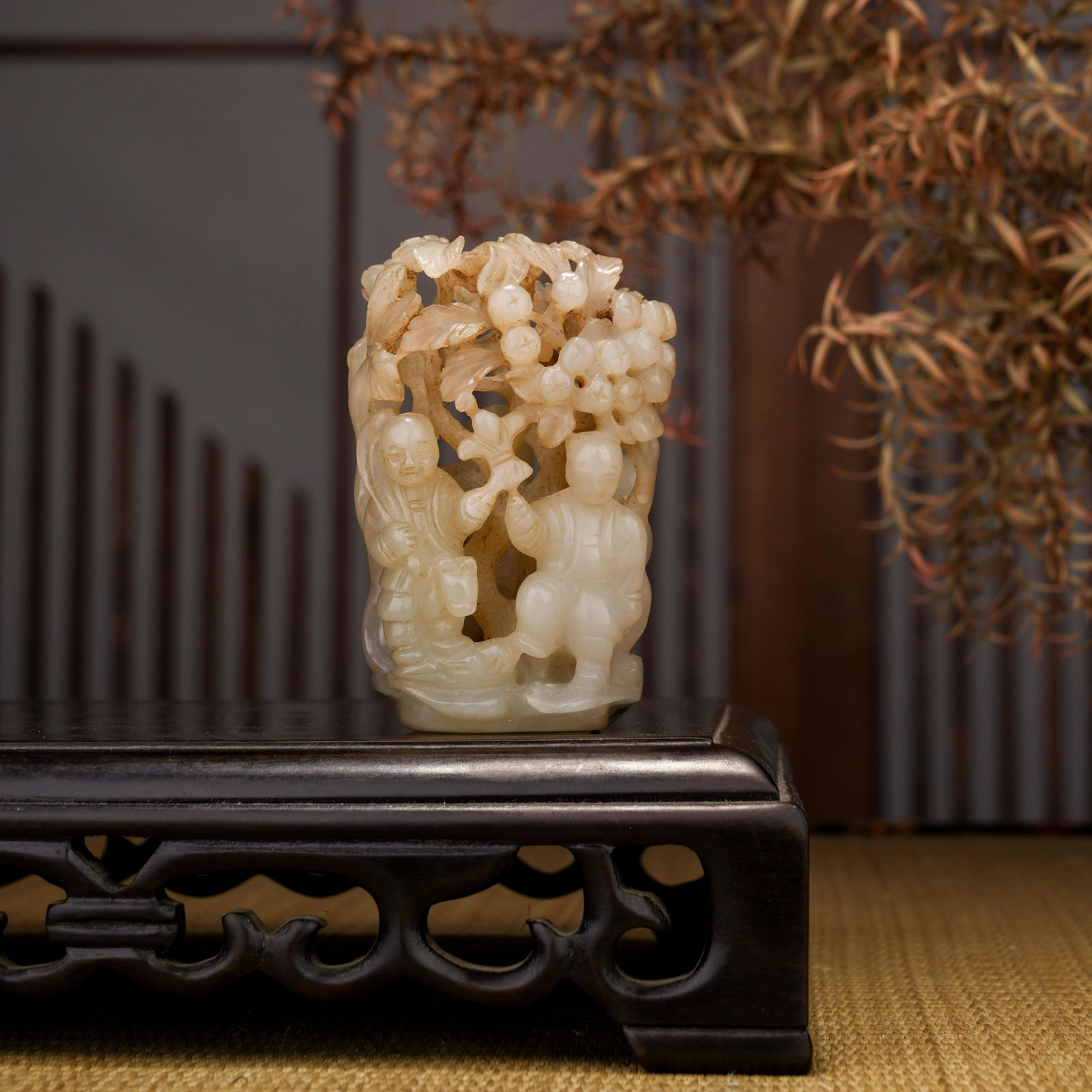 Yuan Dynasty Hetian Jade Character Stove Top (1 of 8)