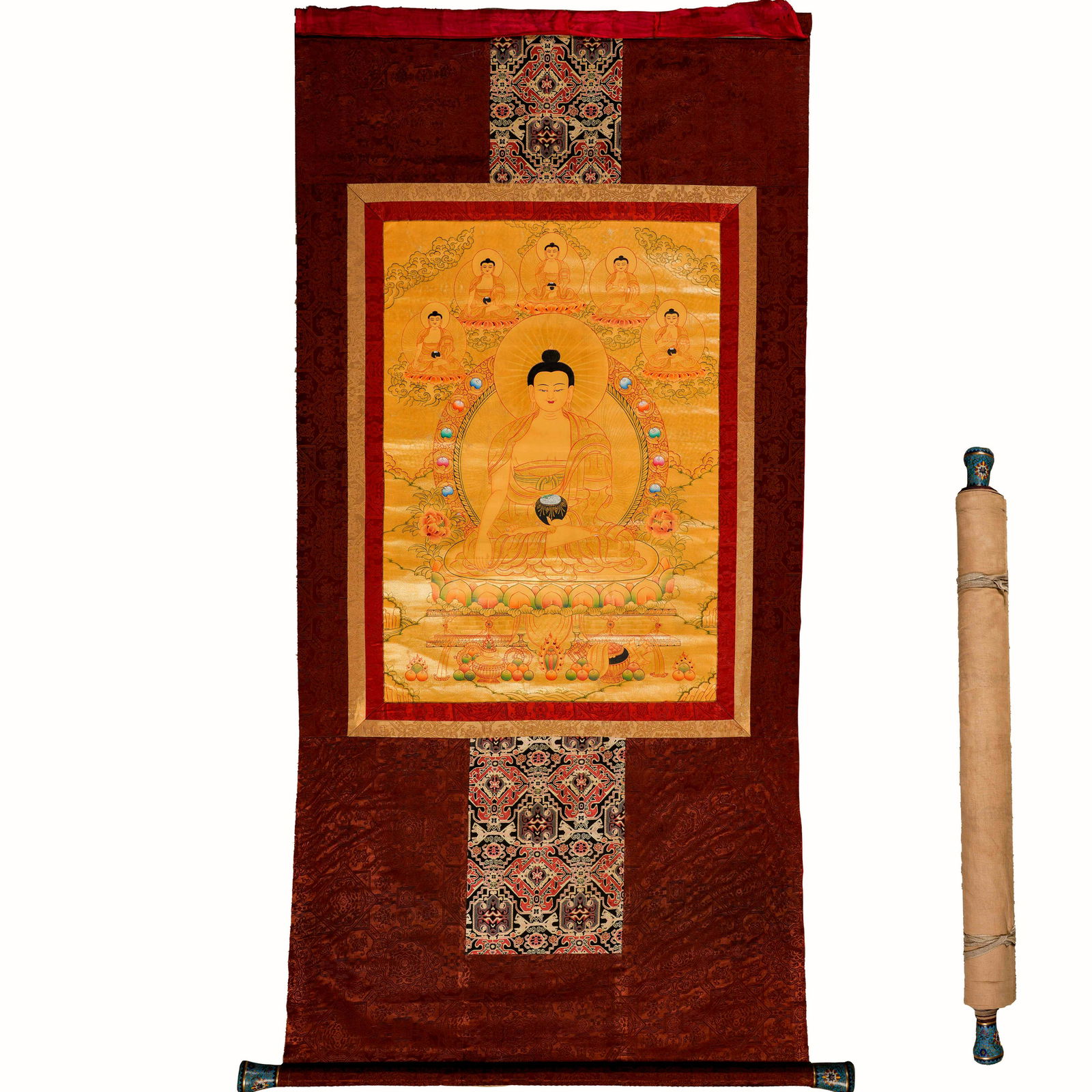 Qing Dynasty Shakyamuni thangka (1 of 7)