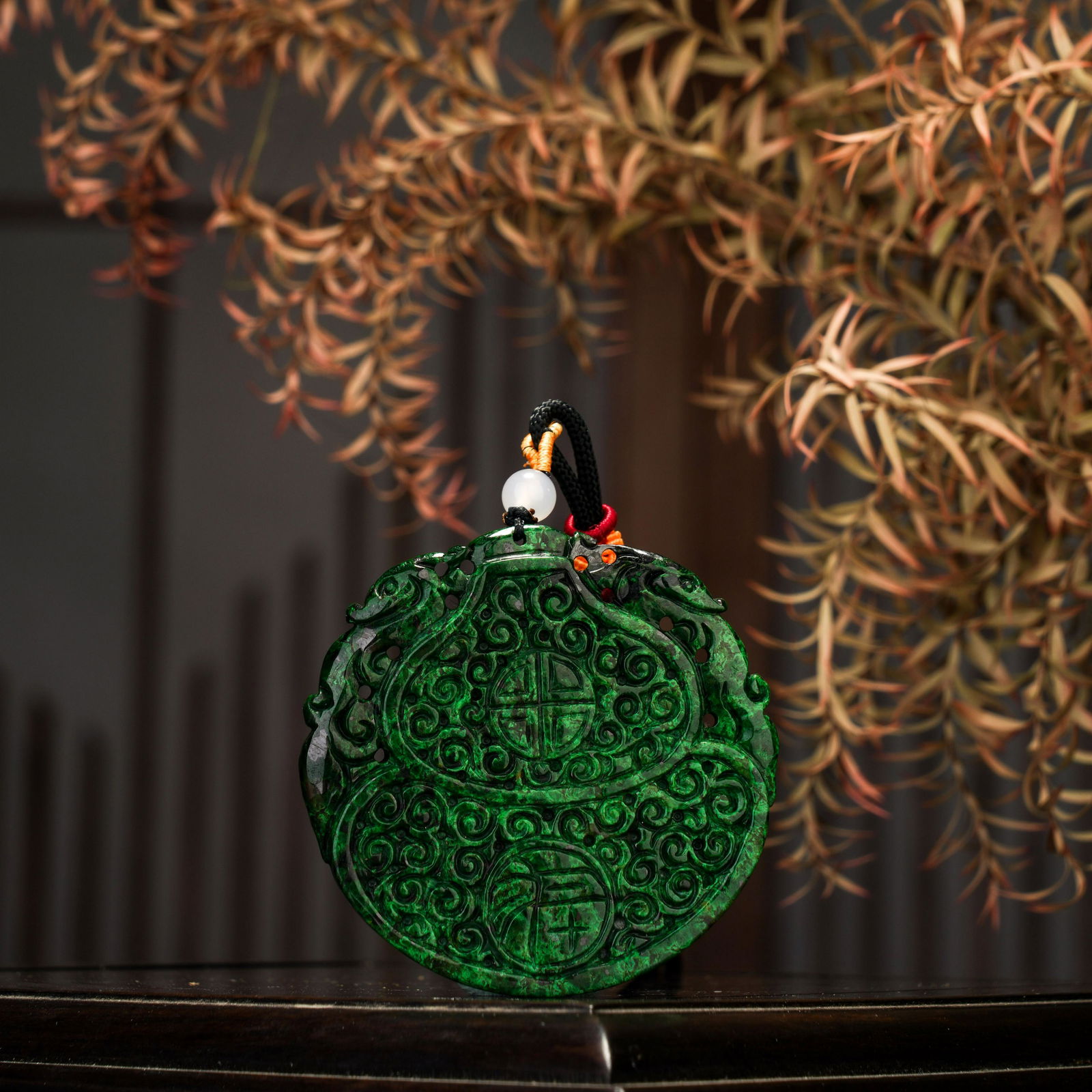 Qing Dynasty jadeite gourd plaque (1 of 9)