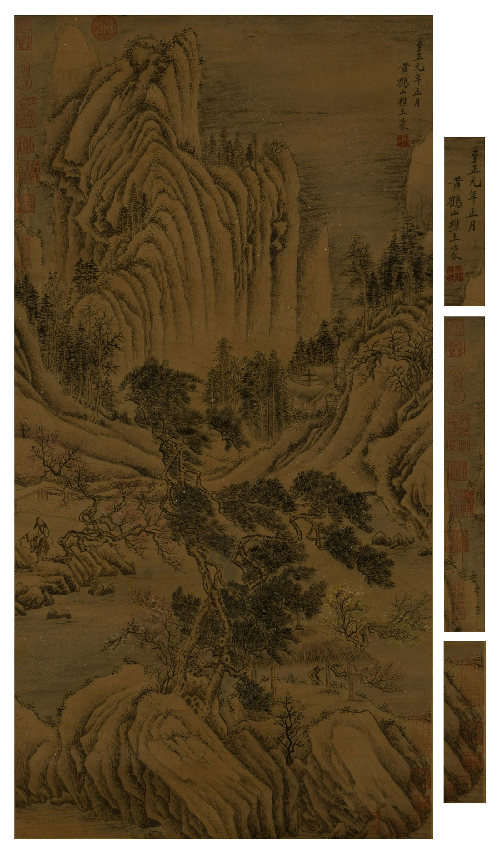Mount Huanghe Mountain Woodcutter Wang Meng Hanging Scroll: L:96cm W:48cm