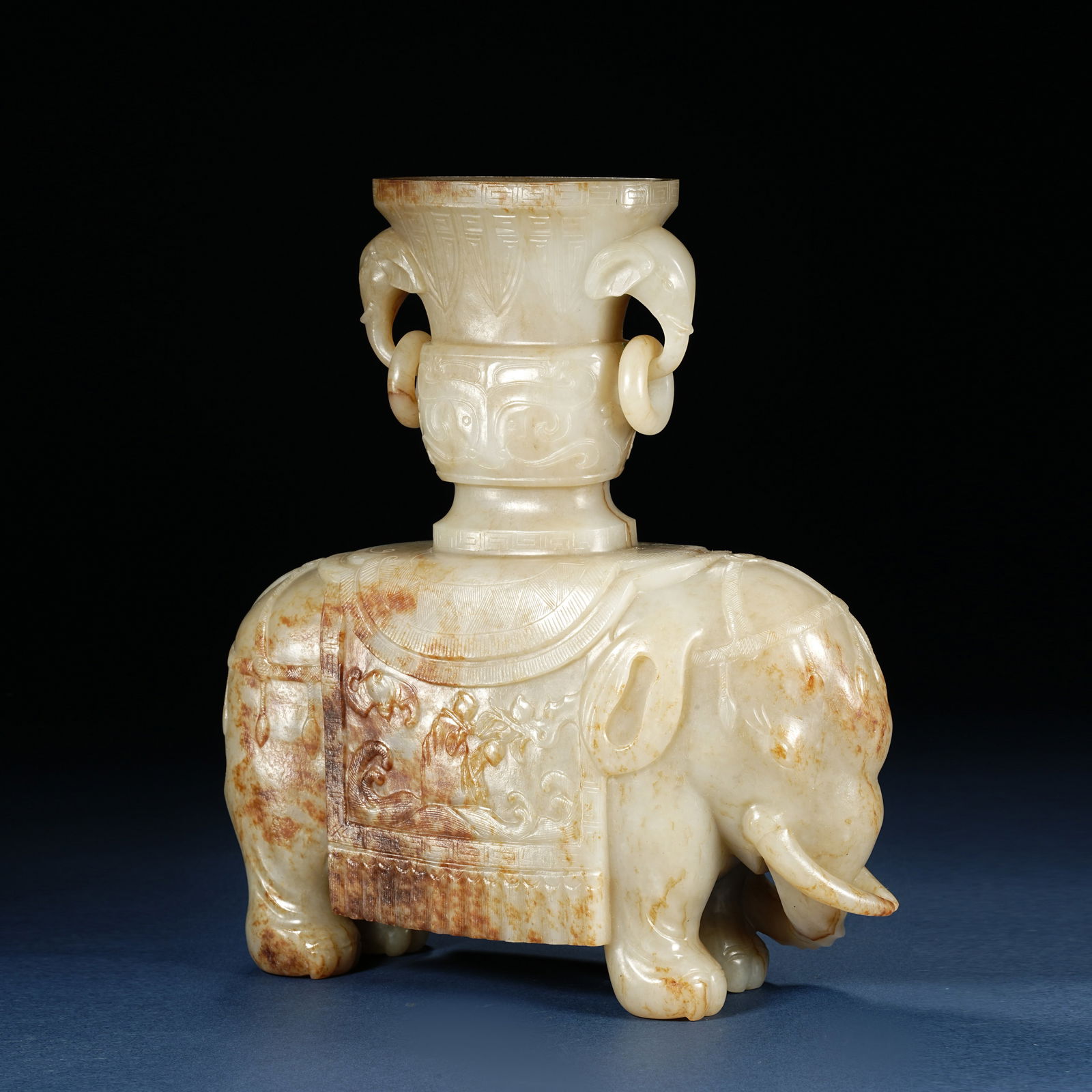 Ming Dynasty Tian Jade Taiping with Elephant Ornaments (1 of 14)