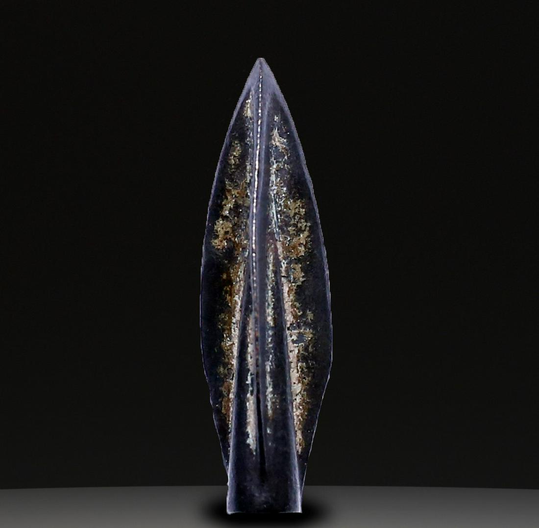 Ancient Weapons: Ancient Bronze Ballistic Arrowhead, Biblical Period, Old Testament , 1200 BC- 600 BC