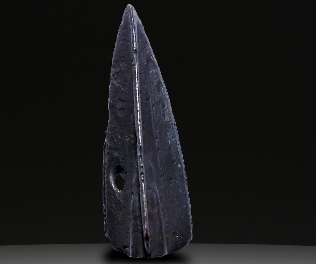 Ancient Weapons: Ancient Bronze Ballistic Arrowhead, Biblical Period, Old Testament , 1200 BC- 600 BC