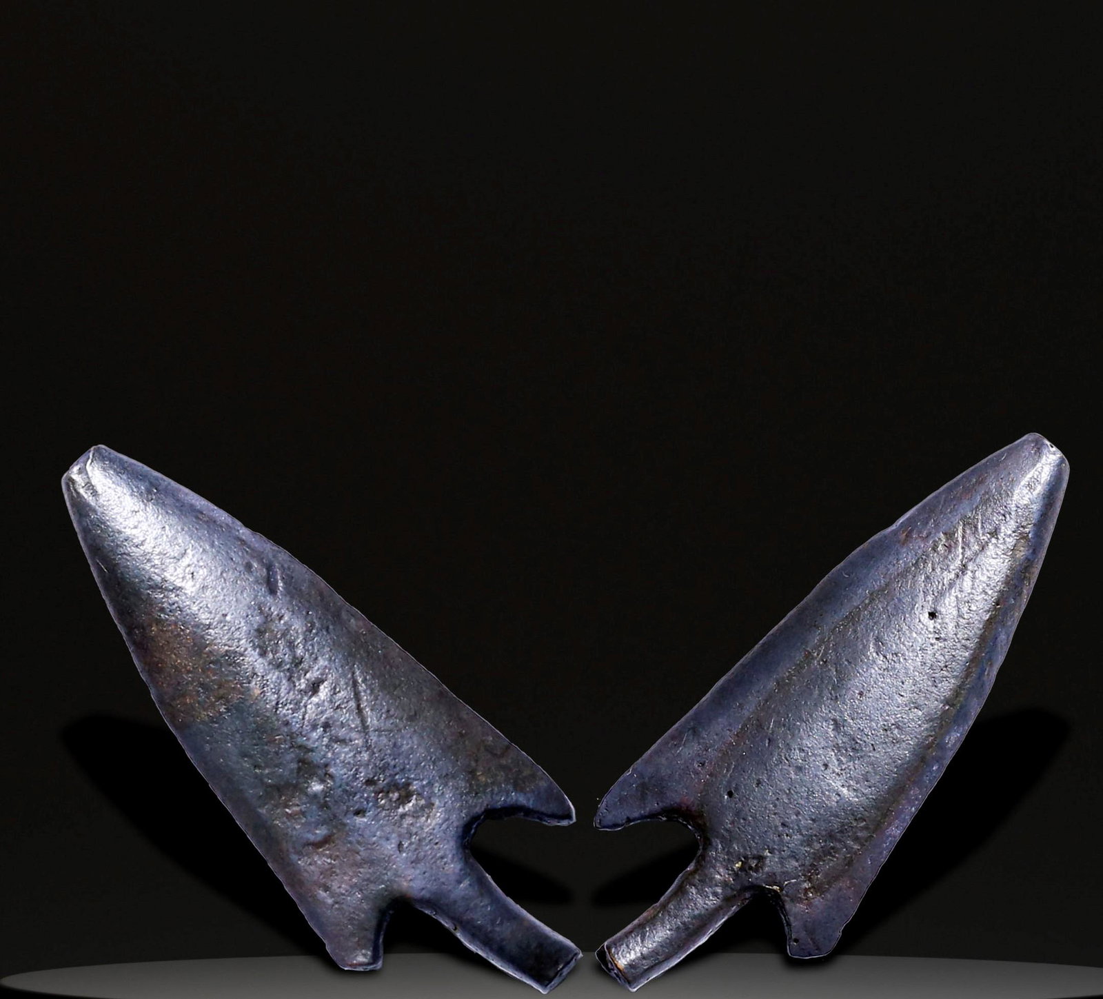 Ancient Weapons: Ancient Bronze Ballistic Arrowhead, Biblical Period, Old Testament , 1200 BC- 600 BC