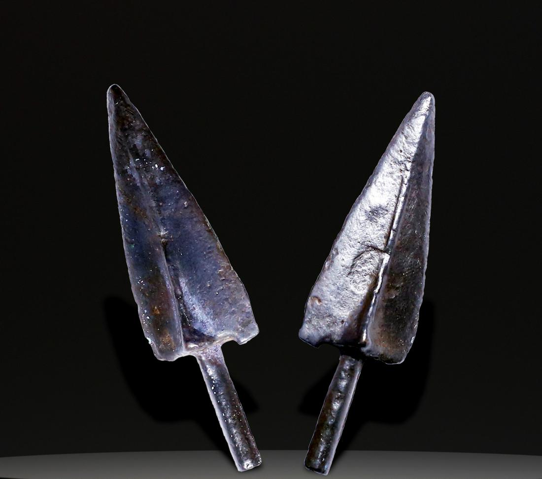 Ancient Weapons: Ancient Bronze Ballistic Arrowhead, Biblical Period, Old Testament , 1200 BC- 600 BC