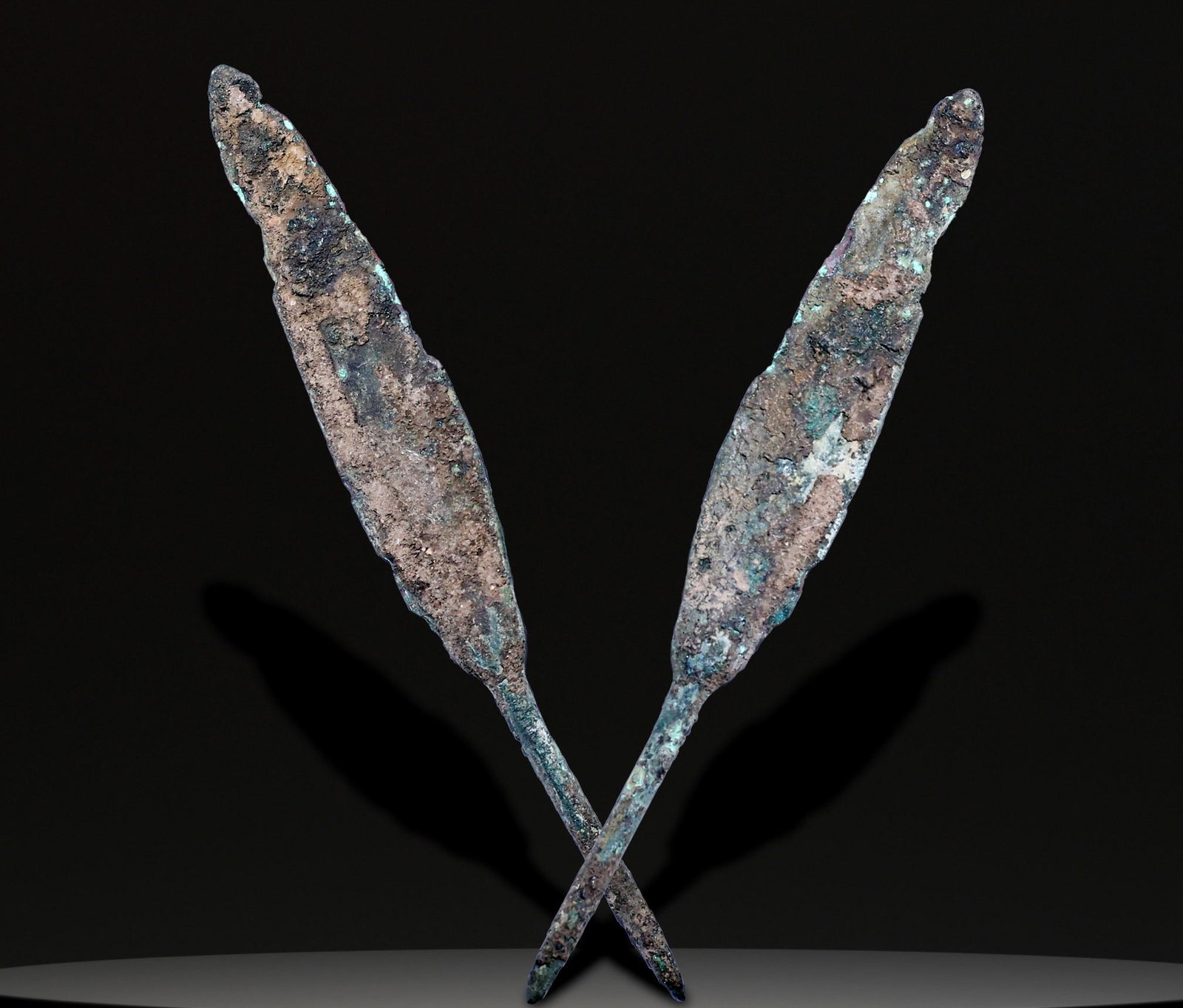 Ancient Weapons: Ancient Bronze Ballistic Arrowhead, Biblical Period, Old Testament , 1200 BC- 600 BC