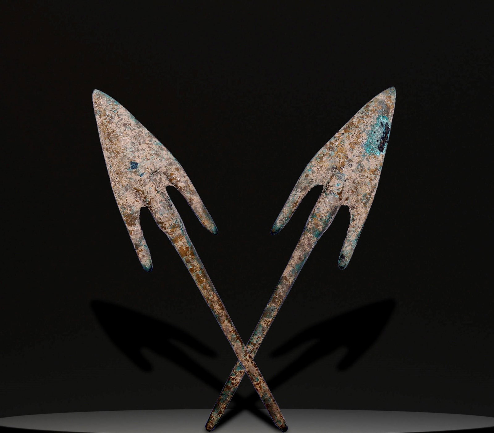 Ancient Weapons: Ancient Bronze Ballistic Arrowhead, Biblical Period, Old Testament , 1200 BC- 600 BC
