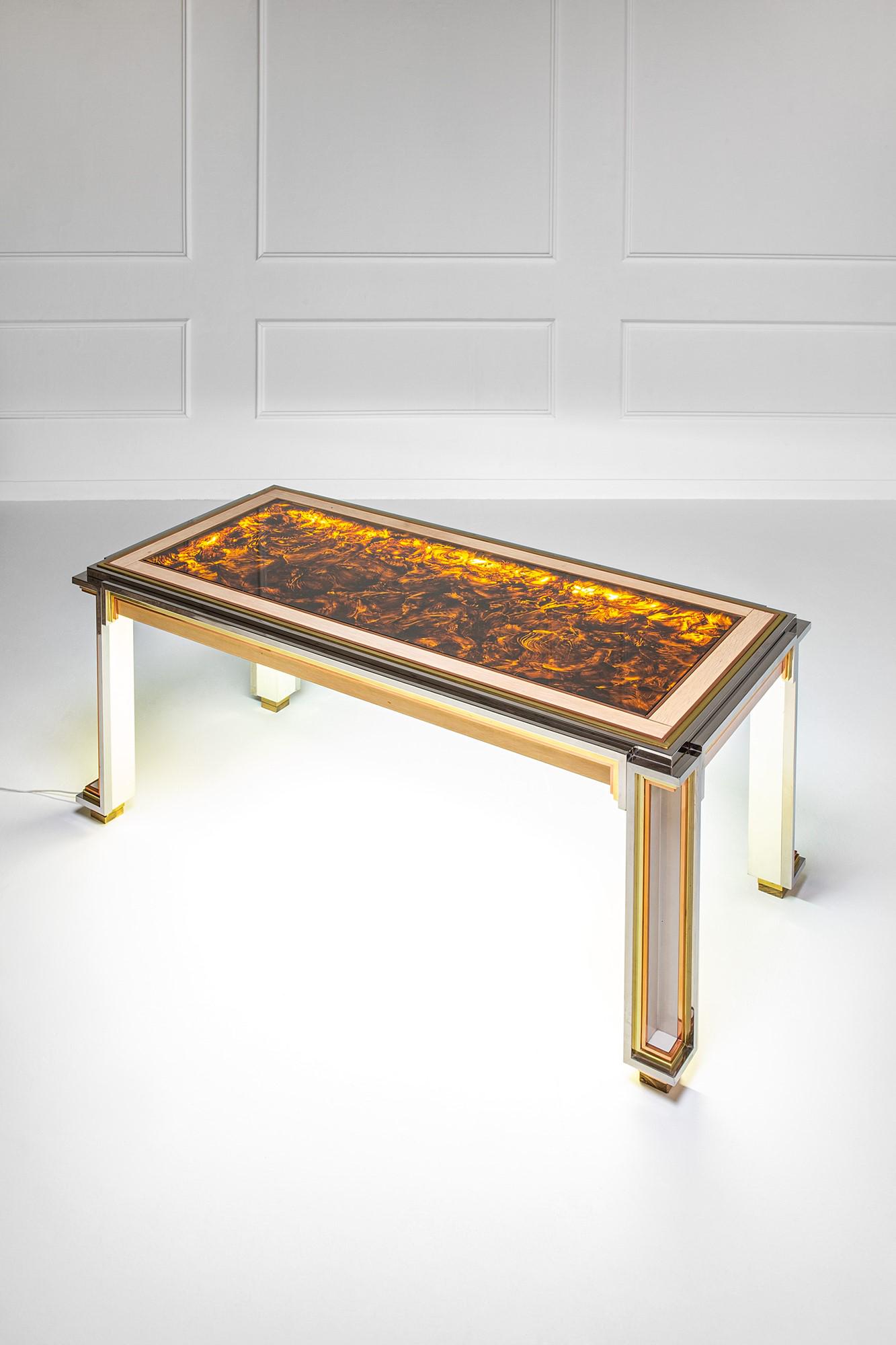 Tavolo illuminato, Alain Delon, Maison Jansen (1 of 6)