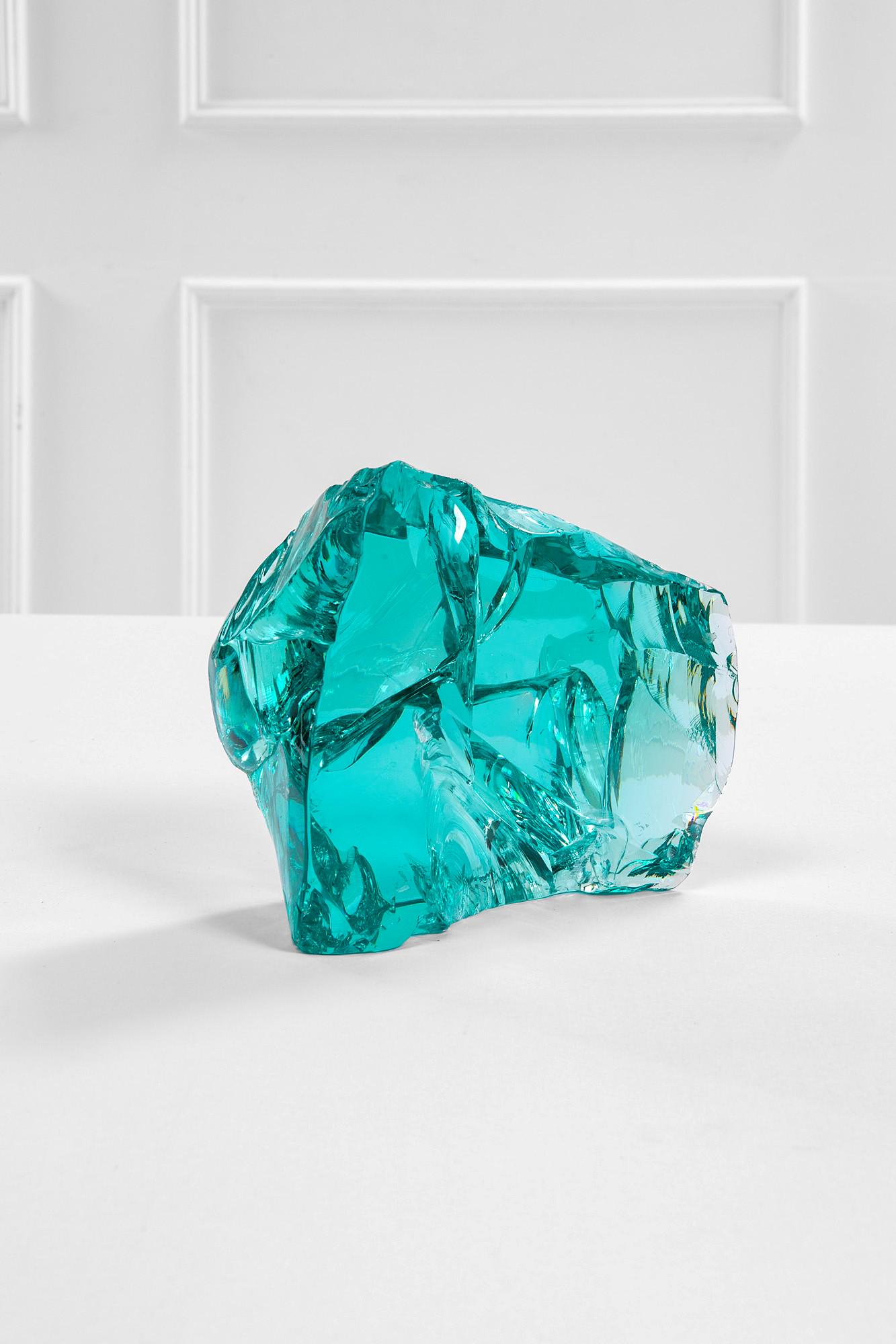 Max Ingrand, Fermalibri: Fermalibri Cristallo sagomato a spacco. Prod. Fontana Arte, 1960 ca. cm 21x25x10