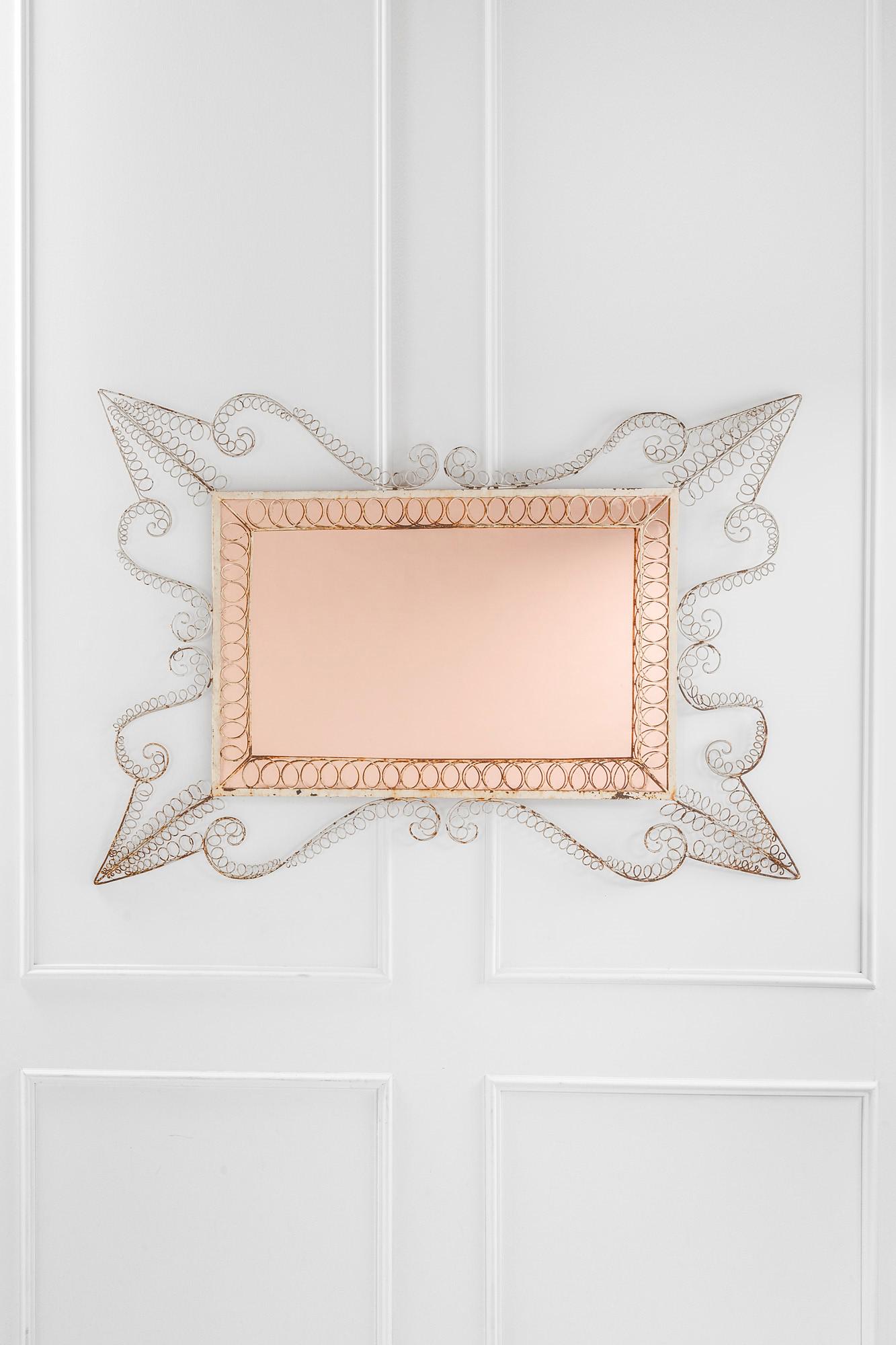 Casa e Giardino, Grande specchiera in ferro a volute e riccioli (1 of 3)