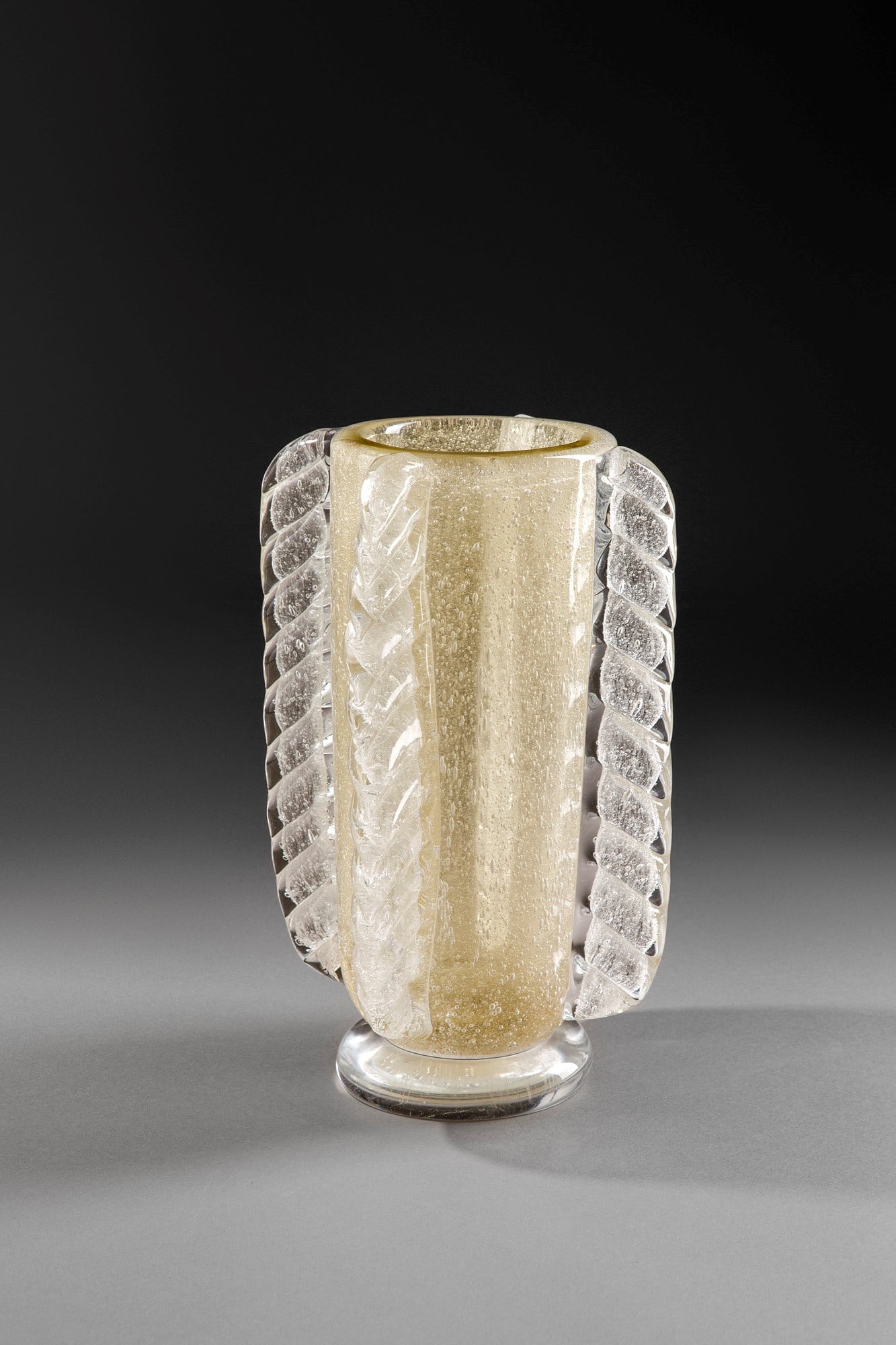 Murano, Vaso cilindrico con morise 
 (1 of 2)