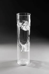 Toni Zuccheri, Vaso della serie Membrane 
: Vaso della serie Membrane Vetro soffiato cristallo. Prod. VeArt, 1973-1978 h cm 46, diam. cm 12 LITERATURE: R. Chiesa, S. Pezzoli (a cura di), Toni Zuccheri. Poeta della natura e del vetro, Marsilio E