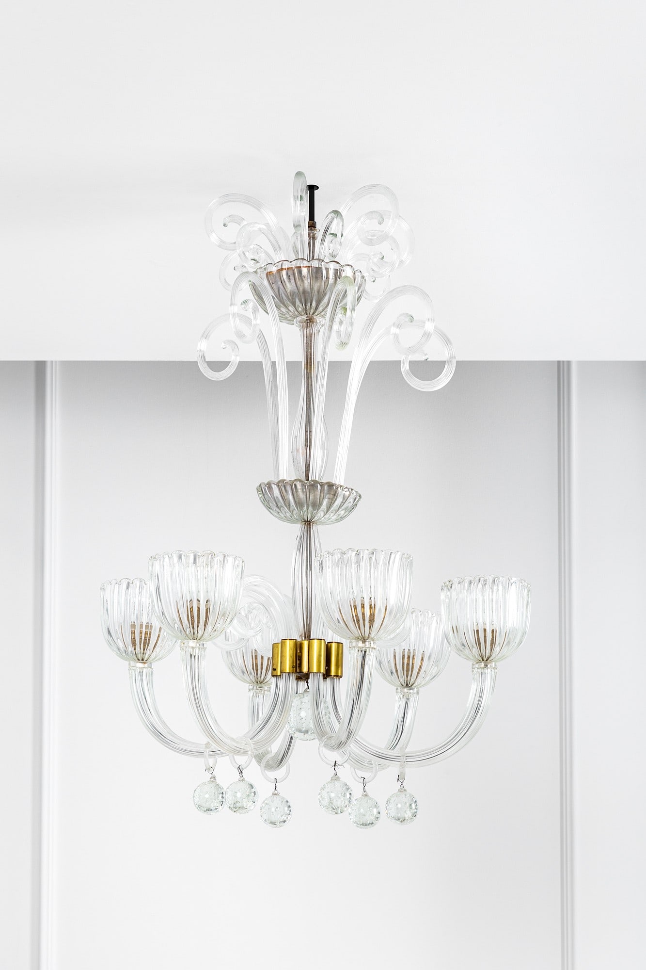 Seguso Vetri d'Arte. Lampadario a sei bracci (1 of 5)