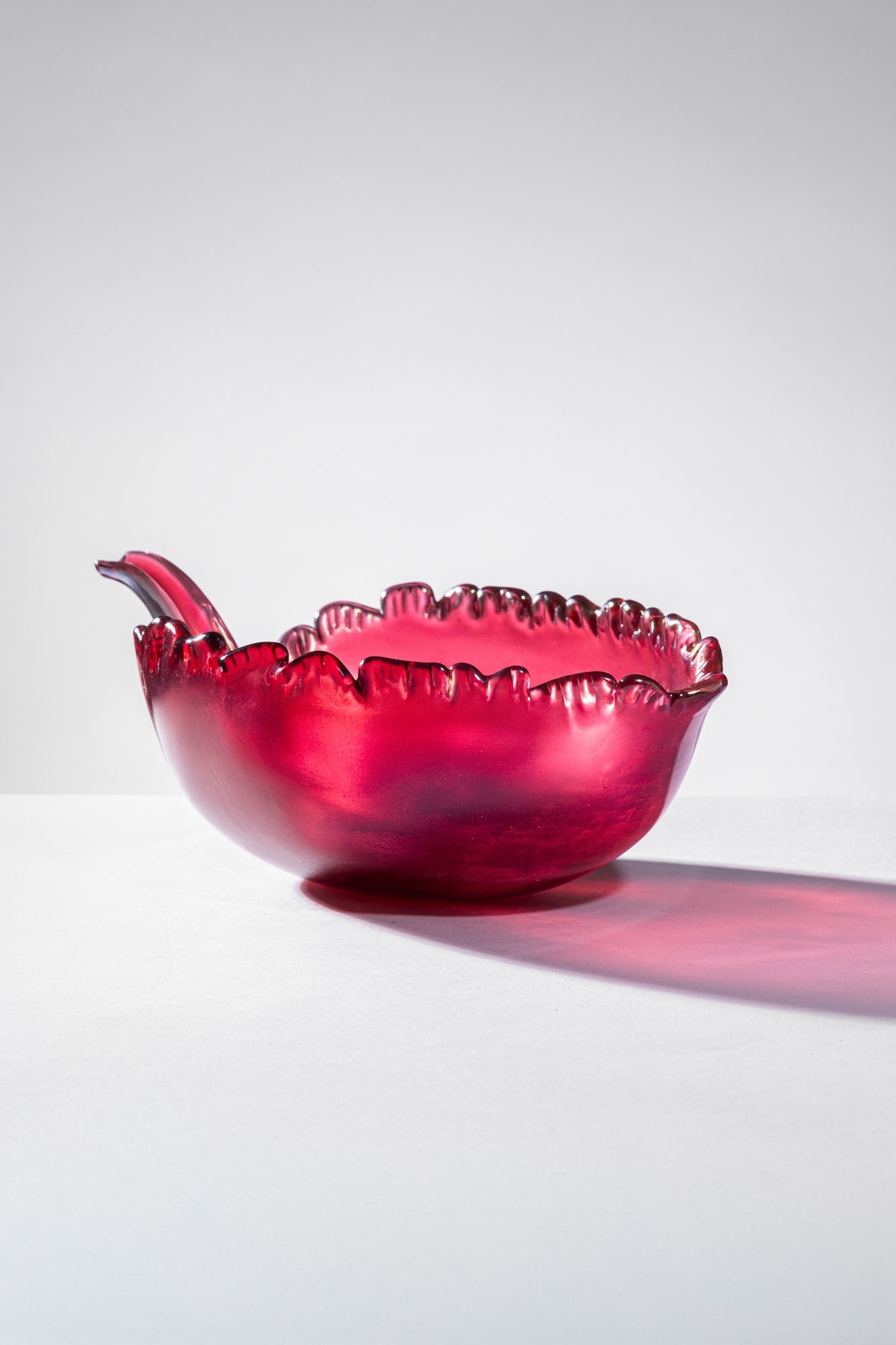 Archimede Seguso. Coppa a guisa di foglia (1 of 3)