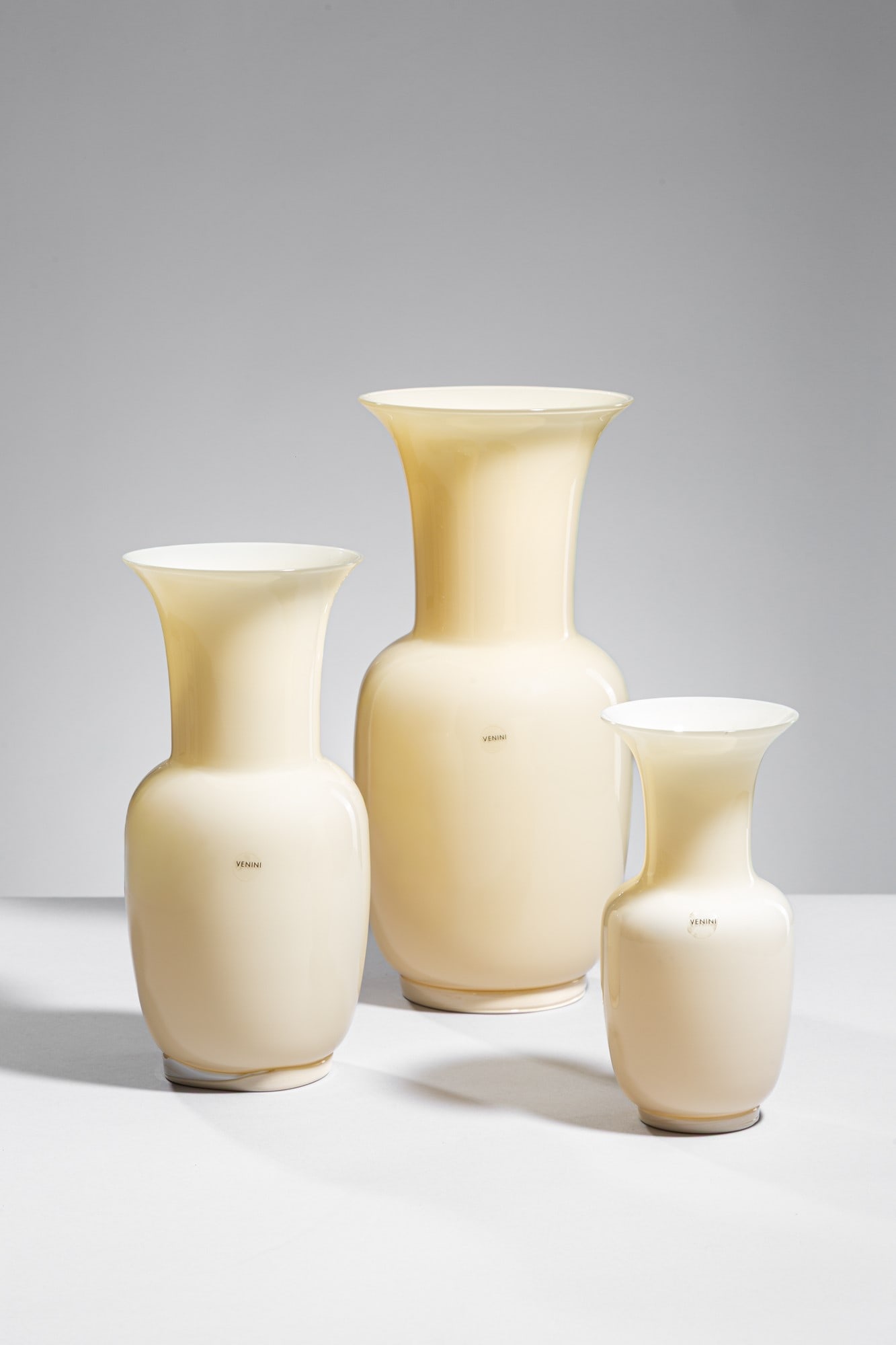 Venini. Tre vasi della serie Opalini (1 of 2)