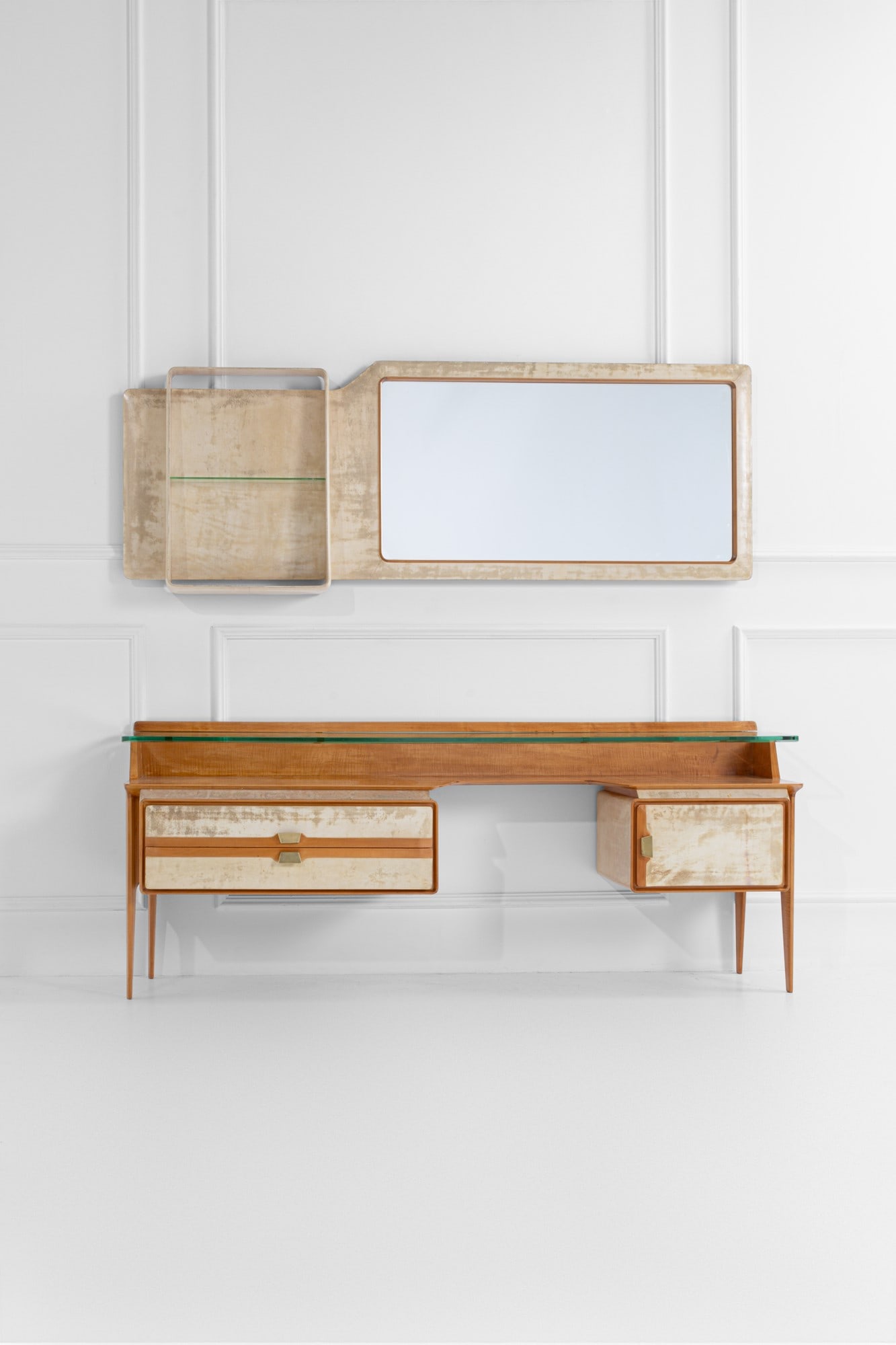 Dassi. Mobile da camera con specchiera da parete - 2