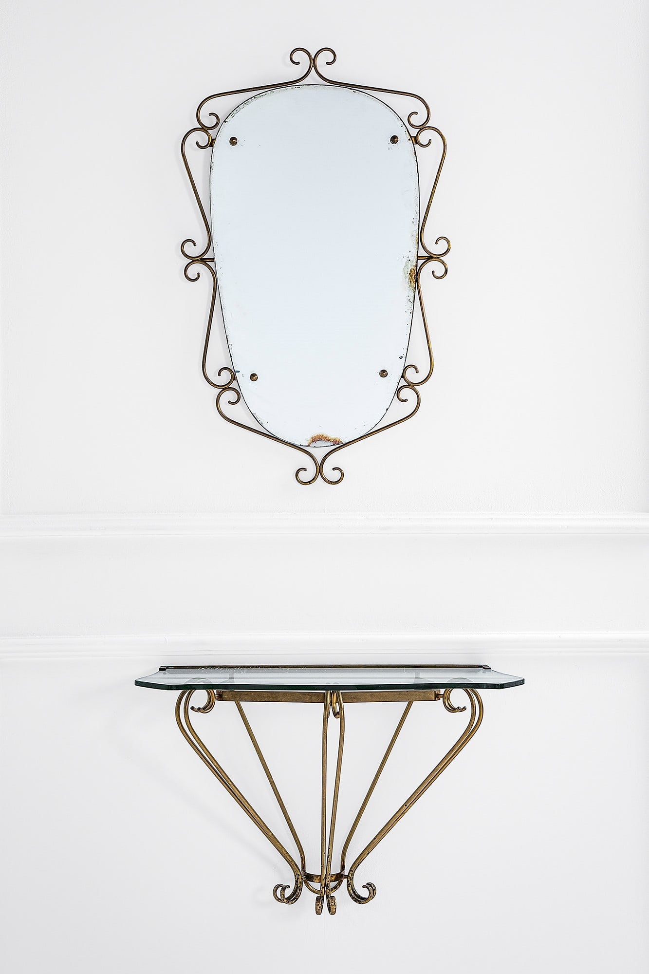 Console pensile con soprastante specchiera (1 of 4)