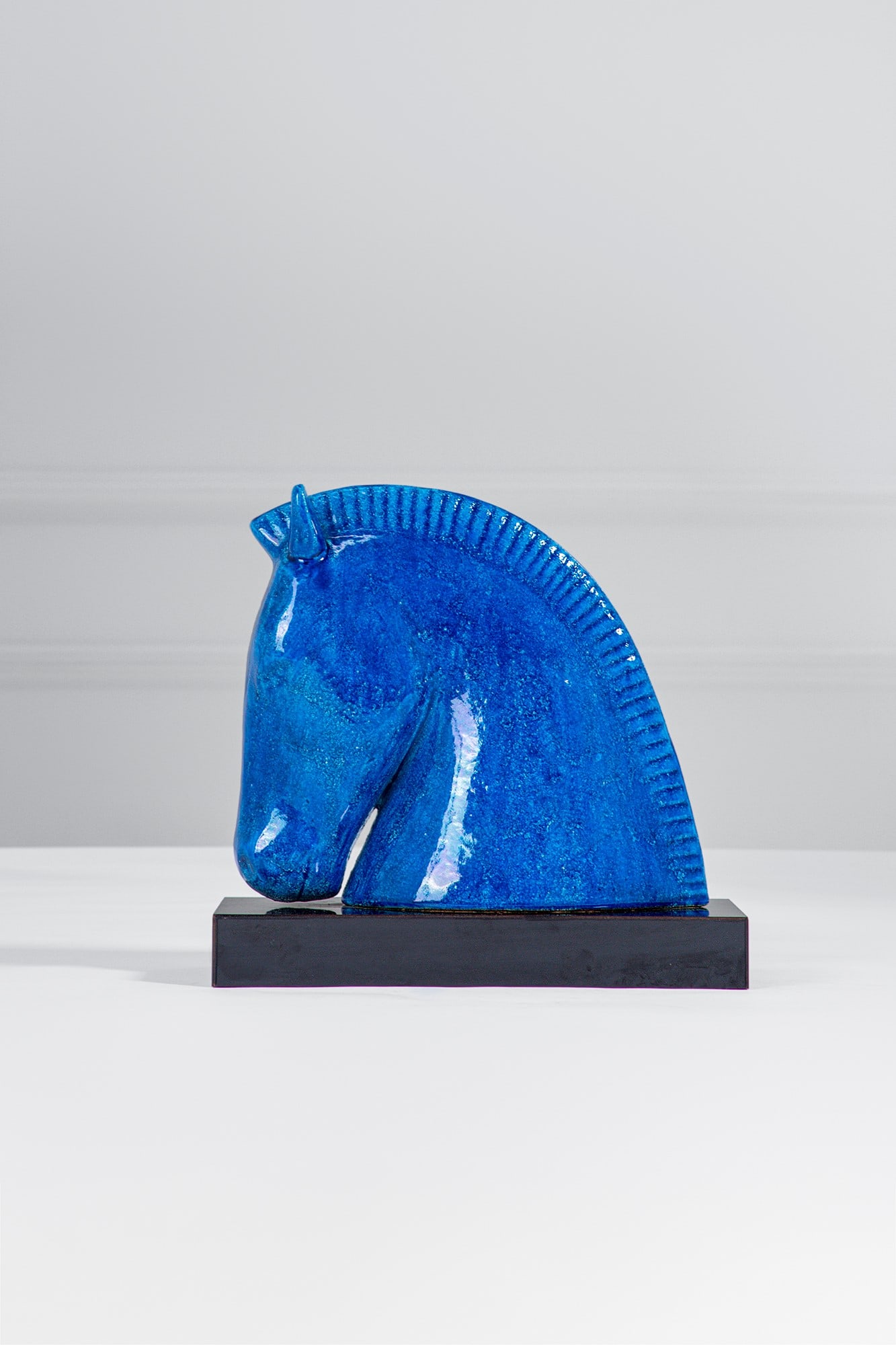 Bitossi (attr.). Testa di cavallo: Testa di cavallo Ceramica smaltata. 1960 ca. cm 30x35x14