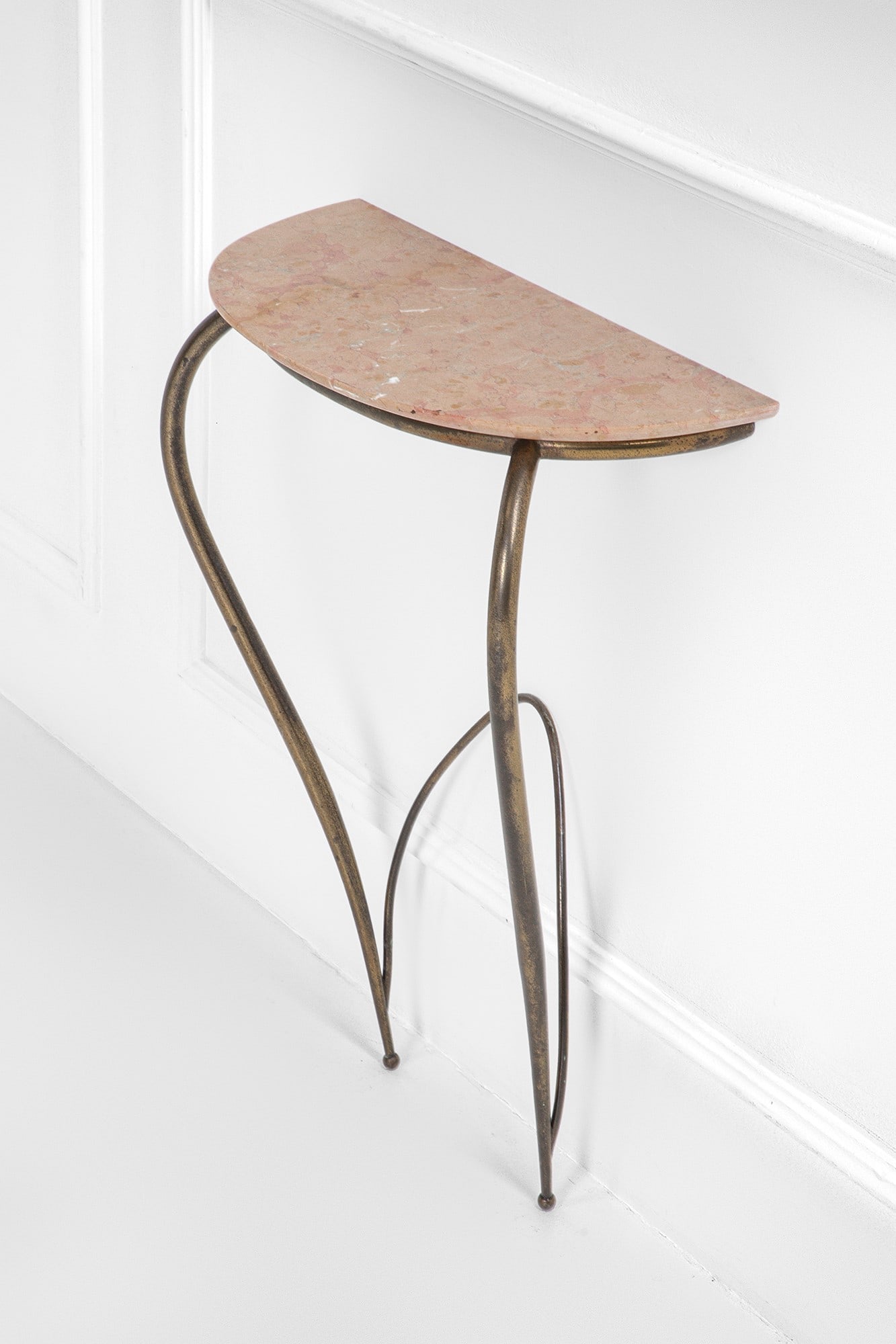 Carlo Enrico Rava (attr.). Console: Console Ottone, marmo. 1950 ca. cm 86x87x35