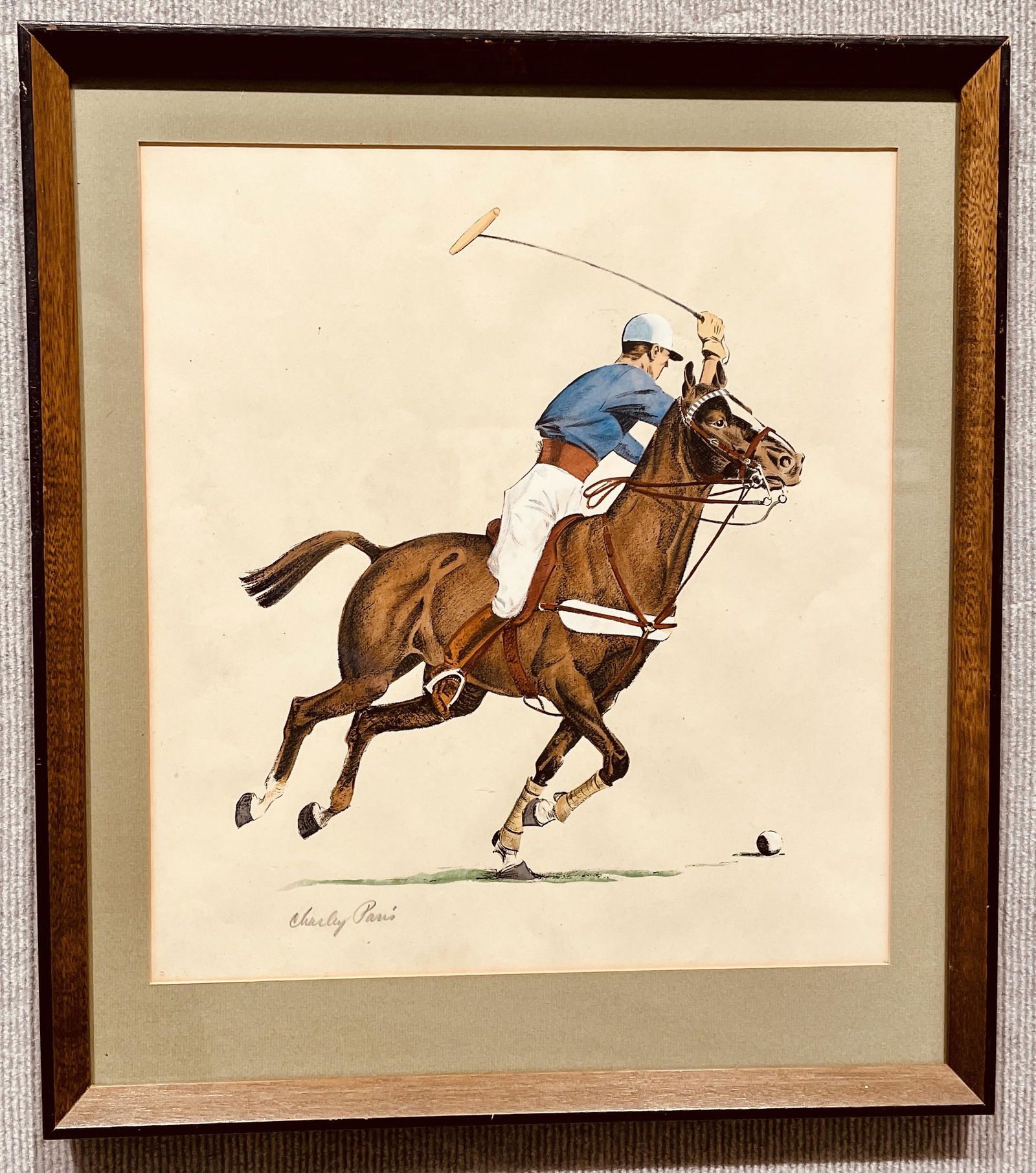 Polo Player Blue   by Charles Paris (1 of 1)