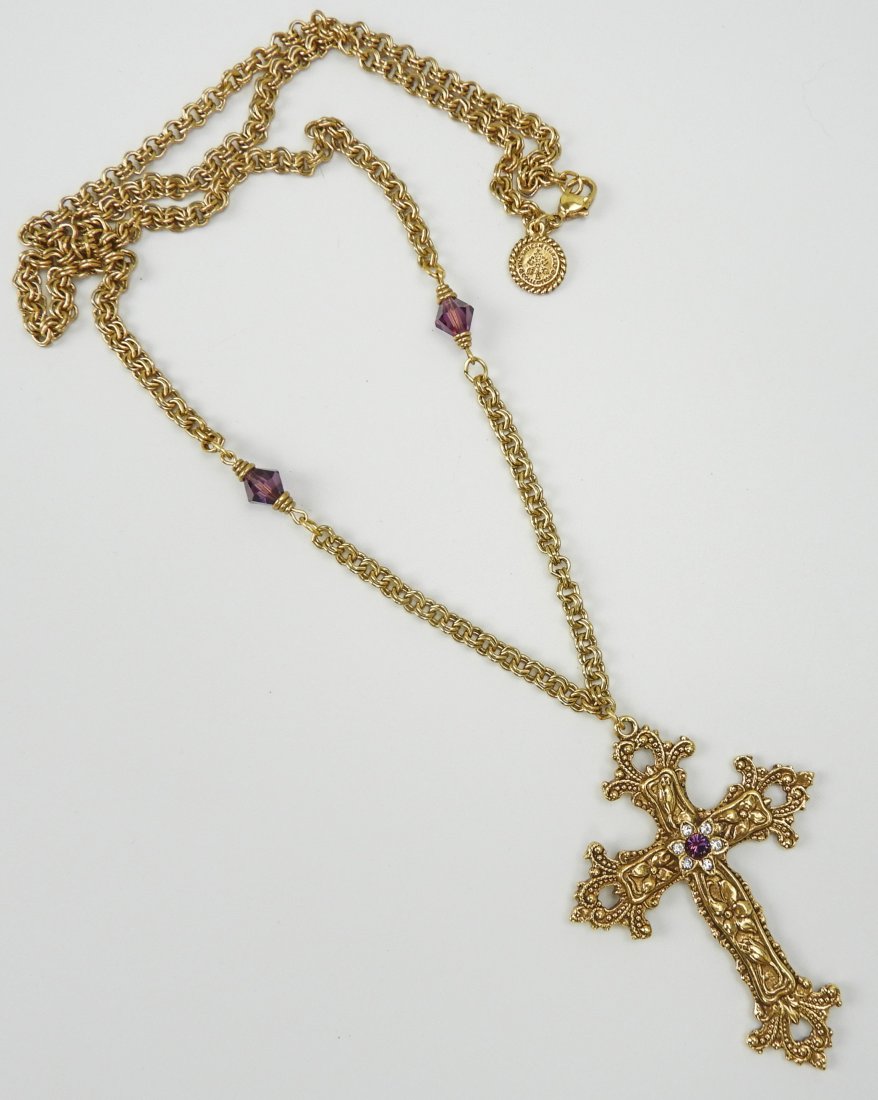 The Vatican Collection Gold Tone Cross Pendant Necklace (1 of 5)