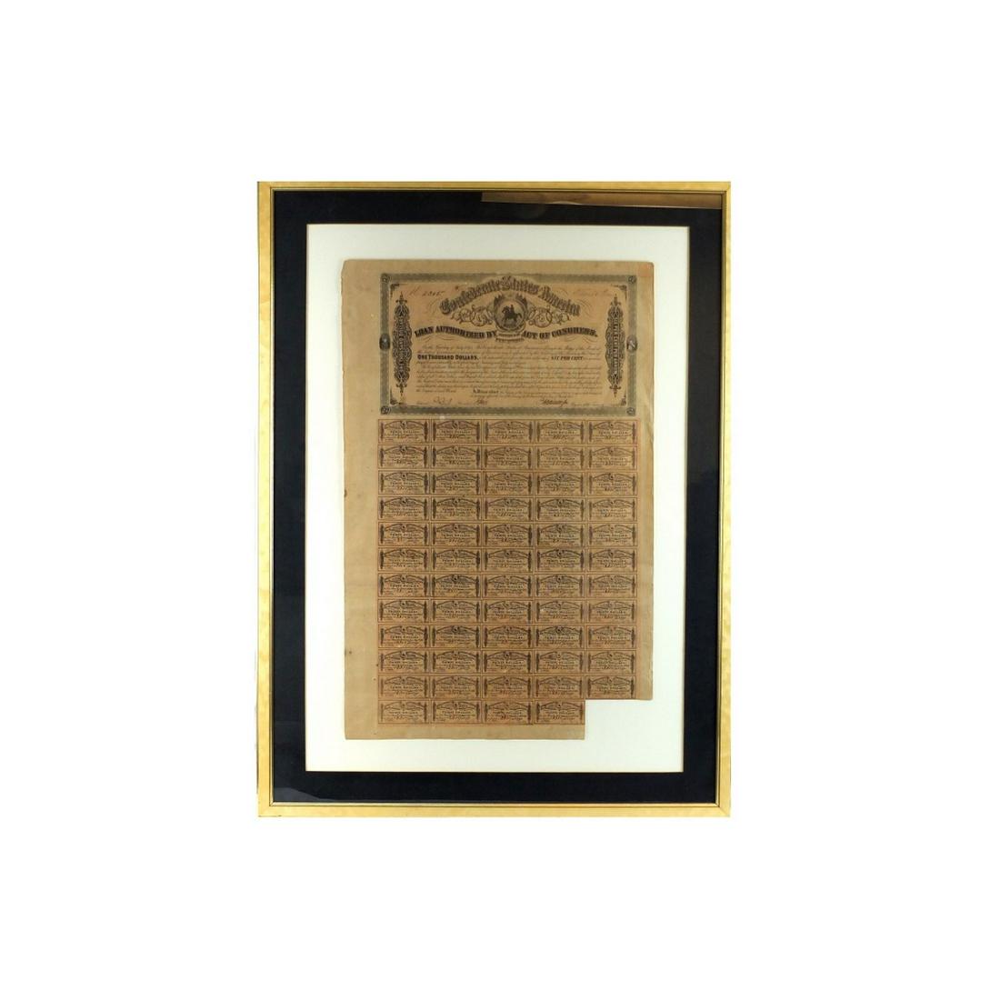 1864 U.S. Uncut Civil War Bond (1 of 7)