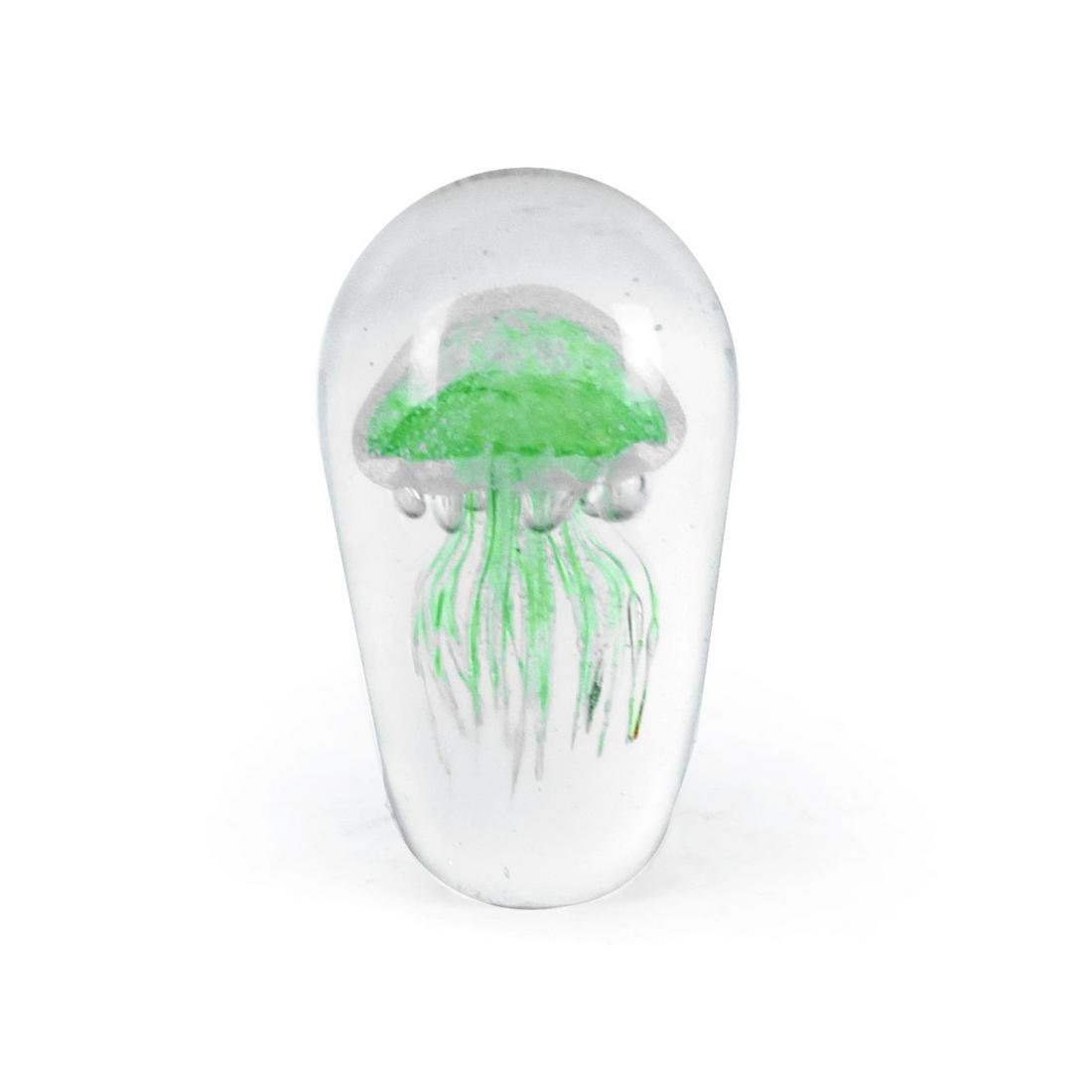 Art Glass Jelly Fish Paperweight (1 of 2)