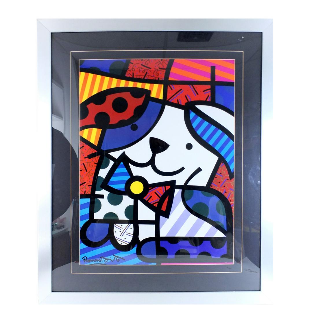 After: Romero Britto (Born 1963): After: Romero Britto (Born 1963) Screenprint "Ginger" Signed in the Plate Lower Left. Sight measures 31" x 22-3/4". Frame measures 43-1/2 x 35-3/8". Condition: Good condition. Estimate 40.00 - 120.00 