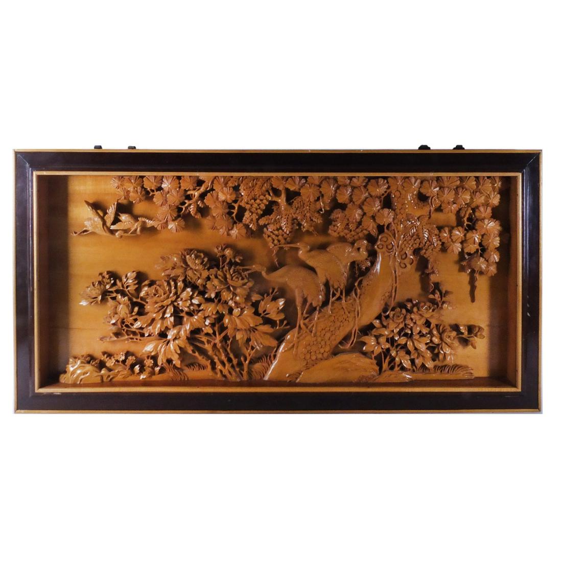 Chinese Wooden Wall Hanging Panel (1 of 2)
