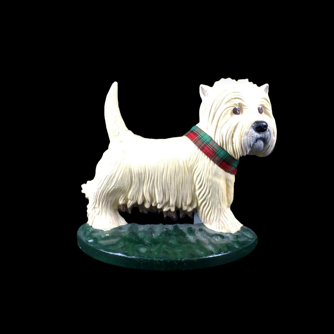 Vintage Cast Iron Door Stop: Vintage English Cast Iron Scottie Dog Door Stop. Overall measures 8-1/8" x 9" x 3-3/8". Condition: Good condition. Estimate $40.00 - $80.00 Domestic shipping Third party