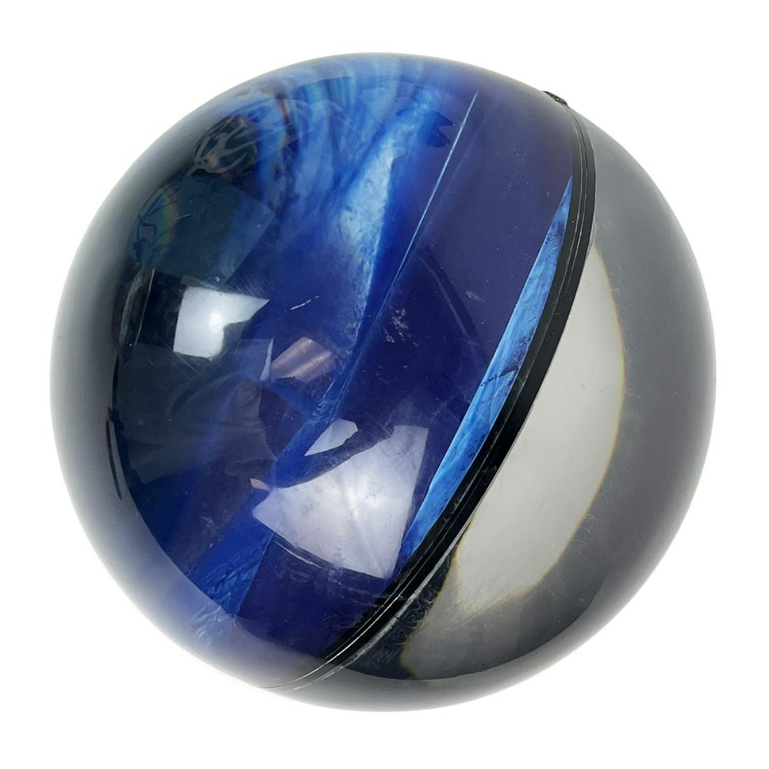 Ronald Mallory (Born 1939): Ronald Mallory, American (Born 1939) "Diffused Mercury" Lucite, Mercury and Oil Sculpture Presented on a Base. Unmarked. Measures 8". Condition: Some surface scuffs otherwise good condition. Estimate