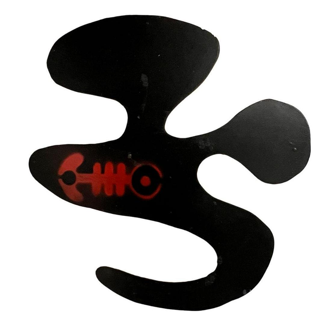 Carlos Betancourt (Born 1966): Carlos Betancourt, American / Puerto Rico (Born 1966) "Figurative Composition" Hand Painted and Spray Wall Hanging Sculpture. Signed. Measures 23" x 23-1/8". Condition: Surface rubbing otherwise good 