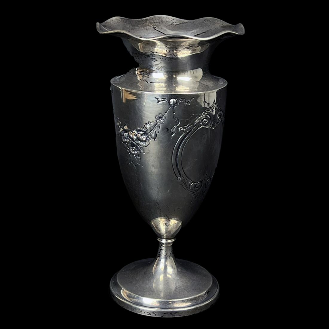 Vintage Weighted Sterling Silver Vase (1 of 6)