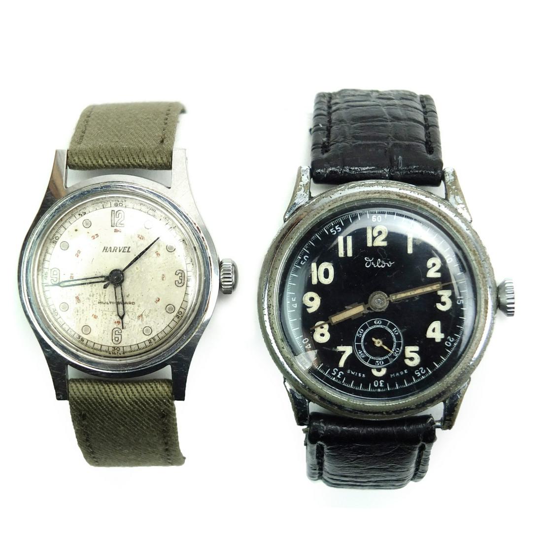 Grouping of Two Vintage Wrist Watches to Include a Harvel Military Style Mechanical Watch along with (1 of 4)
