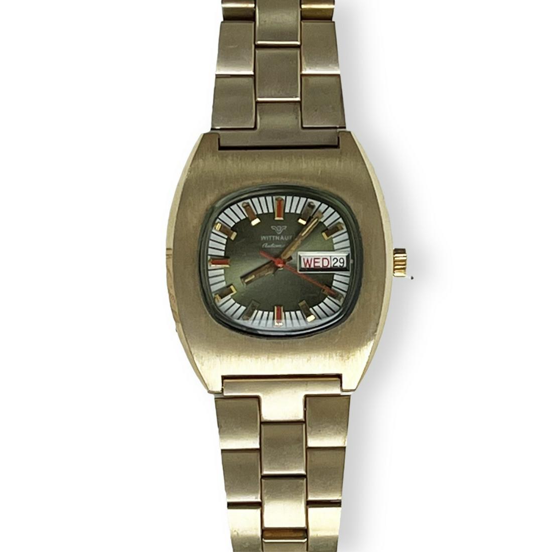 Circa 1970s Wittnauer Super Sport Day Date Stainless Steel Bracelet Watch. New old stock. Automatic (1 of 4)