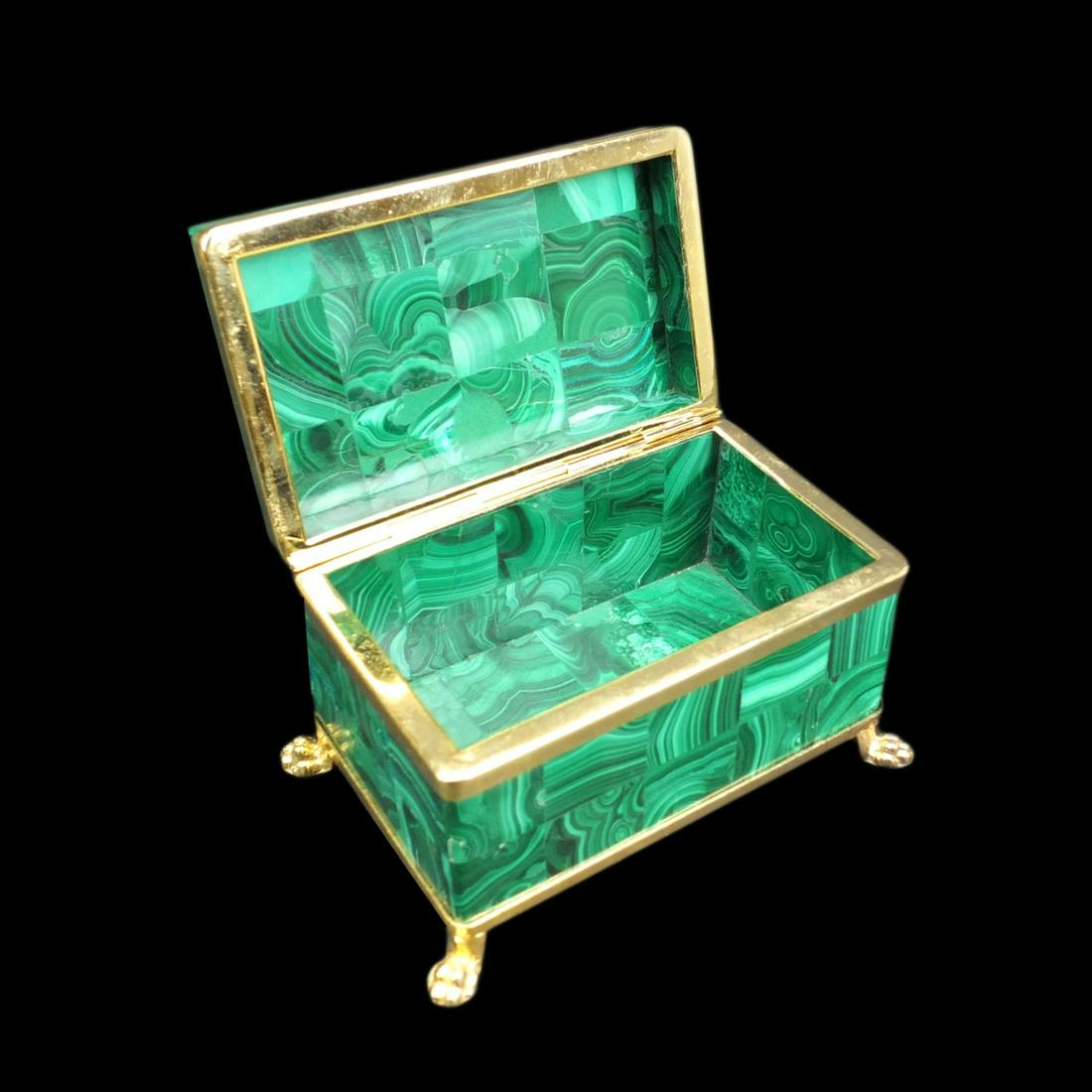 Vintage Malachite Dresser Box (1 of 4)