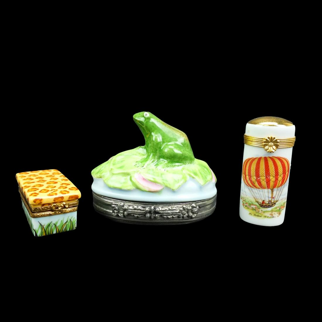 Three Vintage Assorted Pill Boxes (1 of 6)