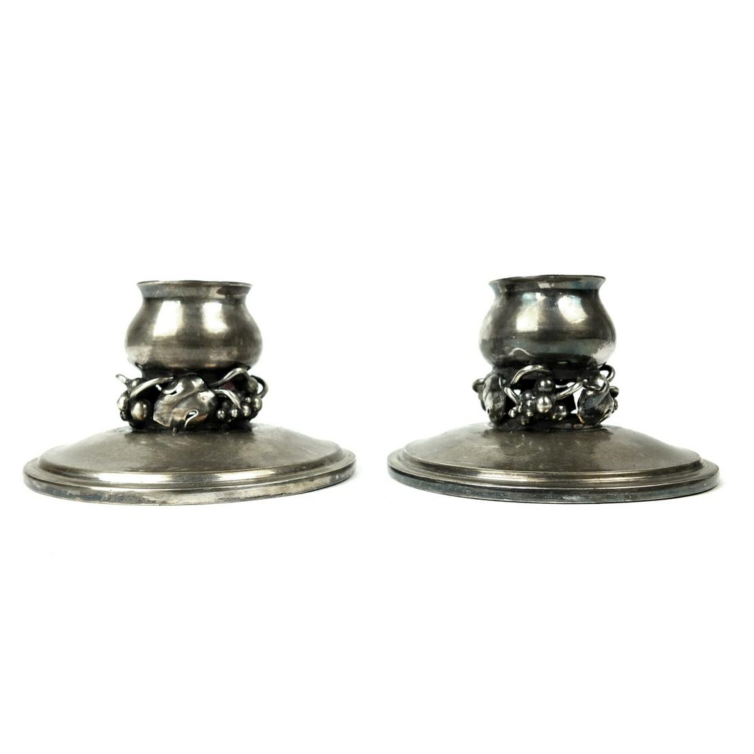 Pair of DGH Denmark Sterling Silver Candle Holders (1 of 3)