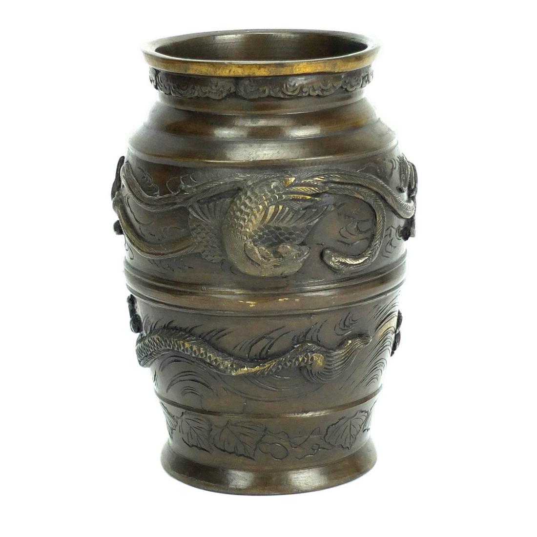 Early 20th C. Japanese Bronze Vase (1 of 5)
