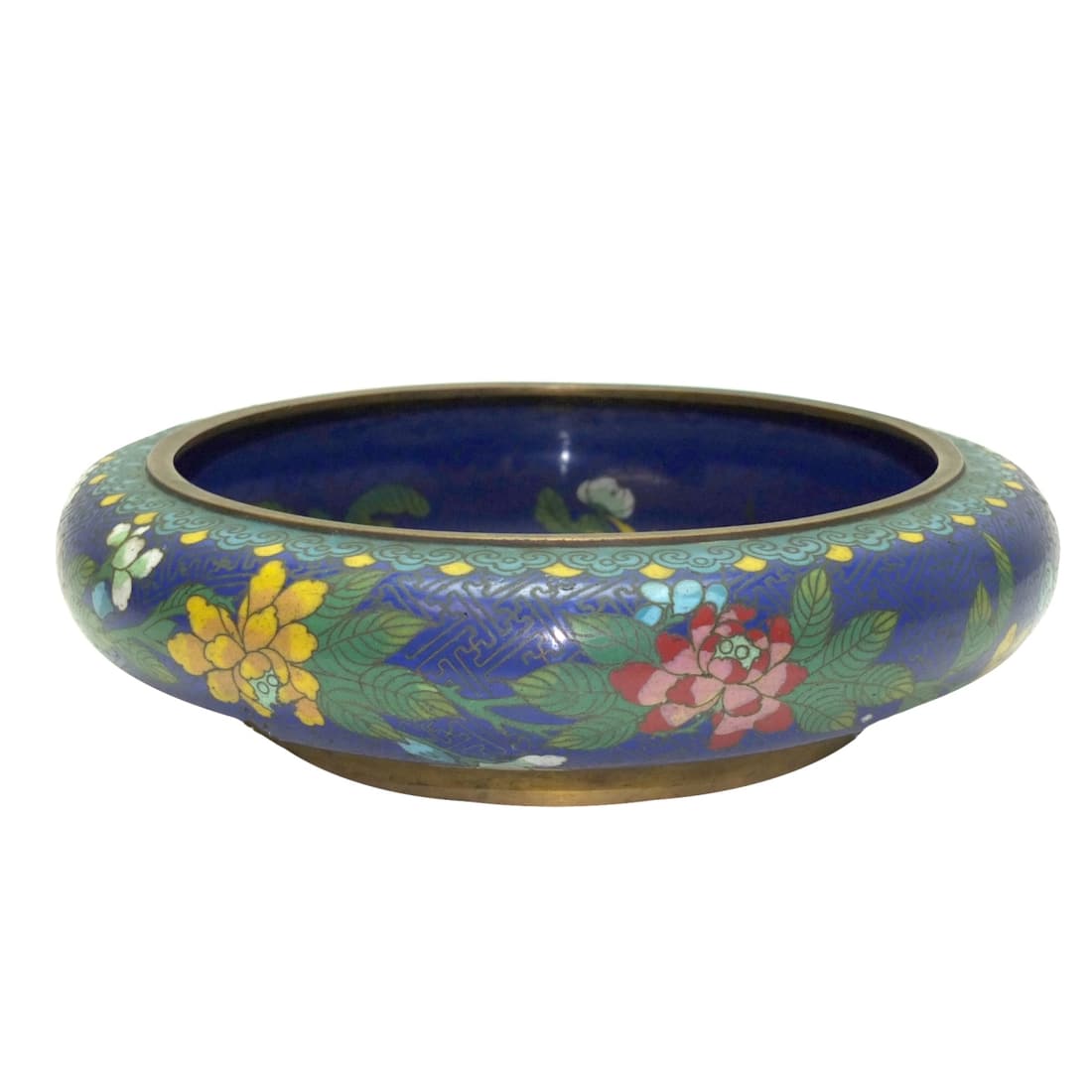 Vintage Chinese CloisonnÃ© Brush Washer: Vintage Chinese CloisonnÃ© Enamel Brush Washer / Bowl. Signed on the base. Measures 3" x 10" diam. Condition: Good condition. Estimate 100.00 - 300.00 Domestic shipping Third party