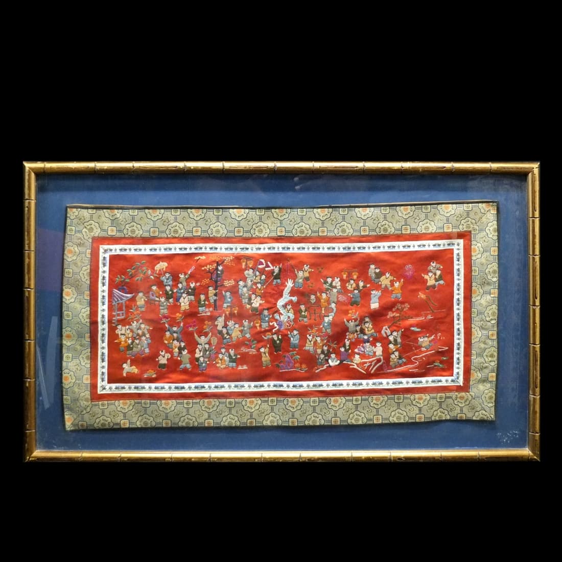 Antique Chinese Silk Embroidered Panel (1 of 3)