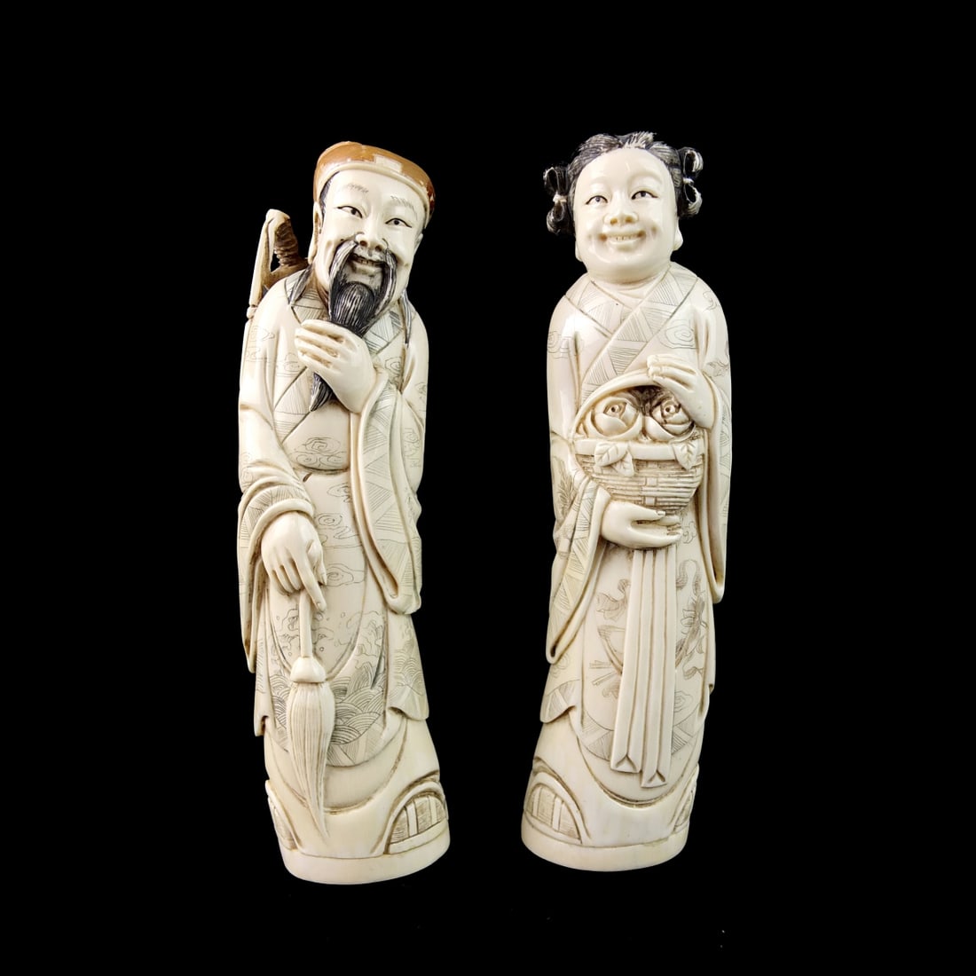 Pair of Chinese Emperor and Empress Figurines (1 of 5)