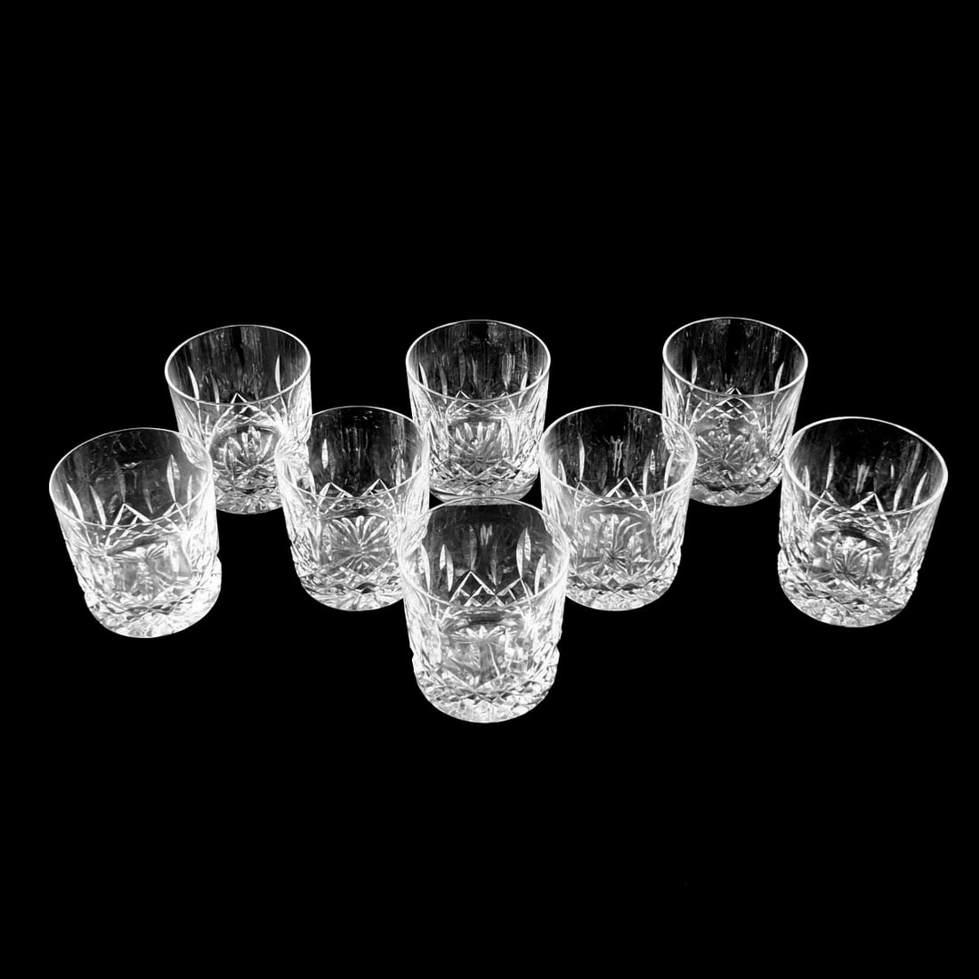 Eight Vintage Waterford Old Fashioned Glasses Auction