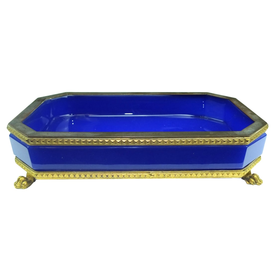 Antique French Blue Opaline Glass Dish (1 of 5)