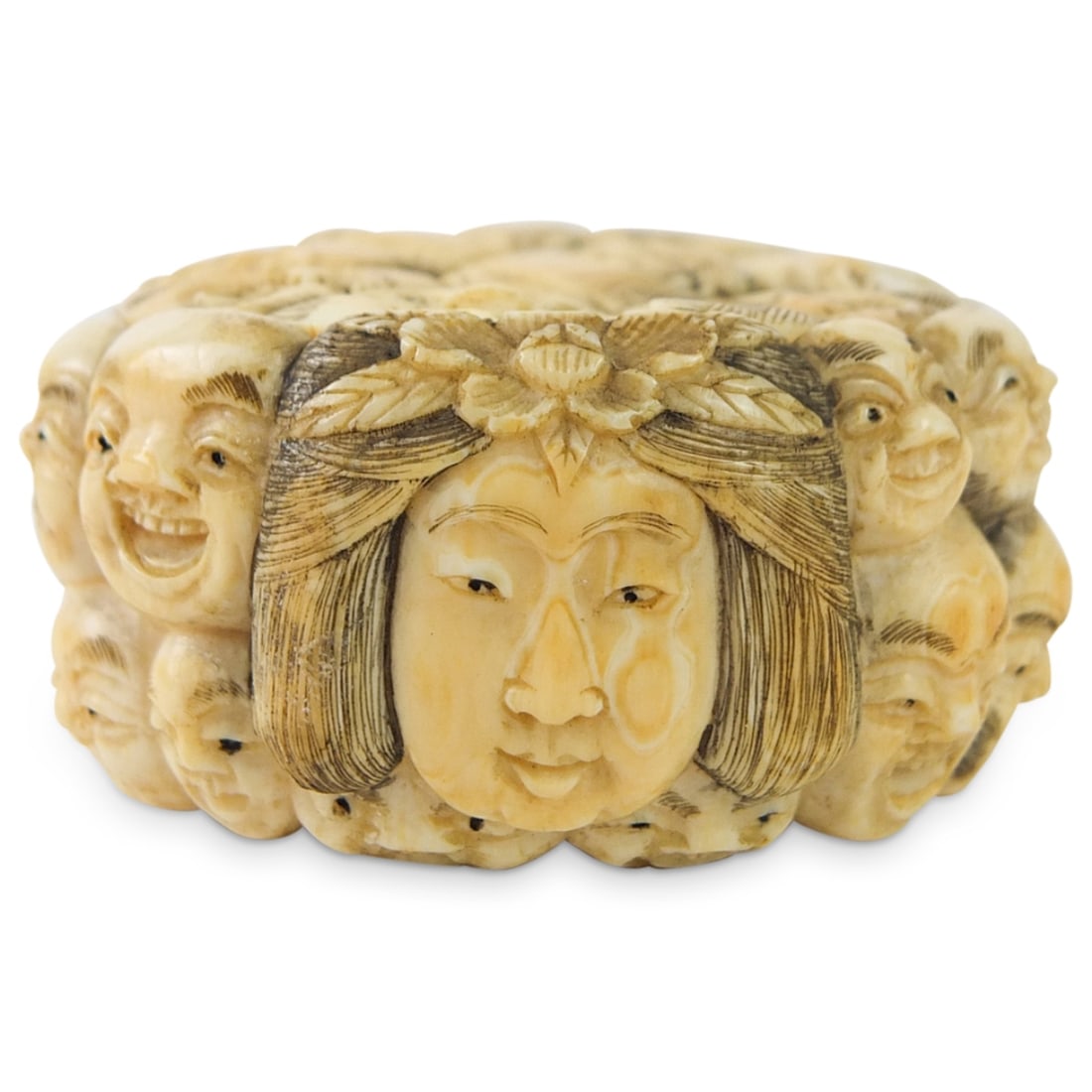 19th C. Japanese Finely Carved Lidded Box (1 of 5)