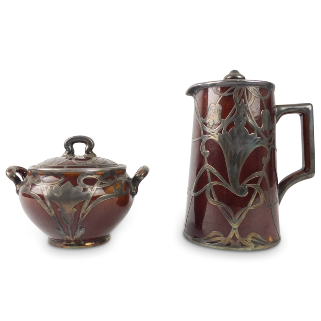 Antique Lenox Sterling Silver Overlay Tableware (1 of 5)