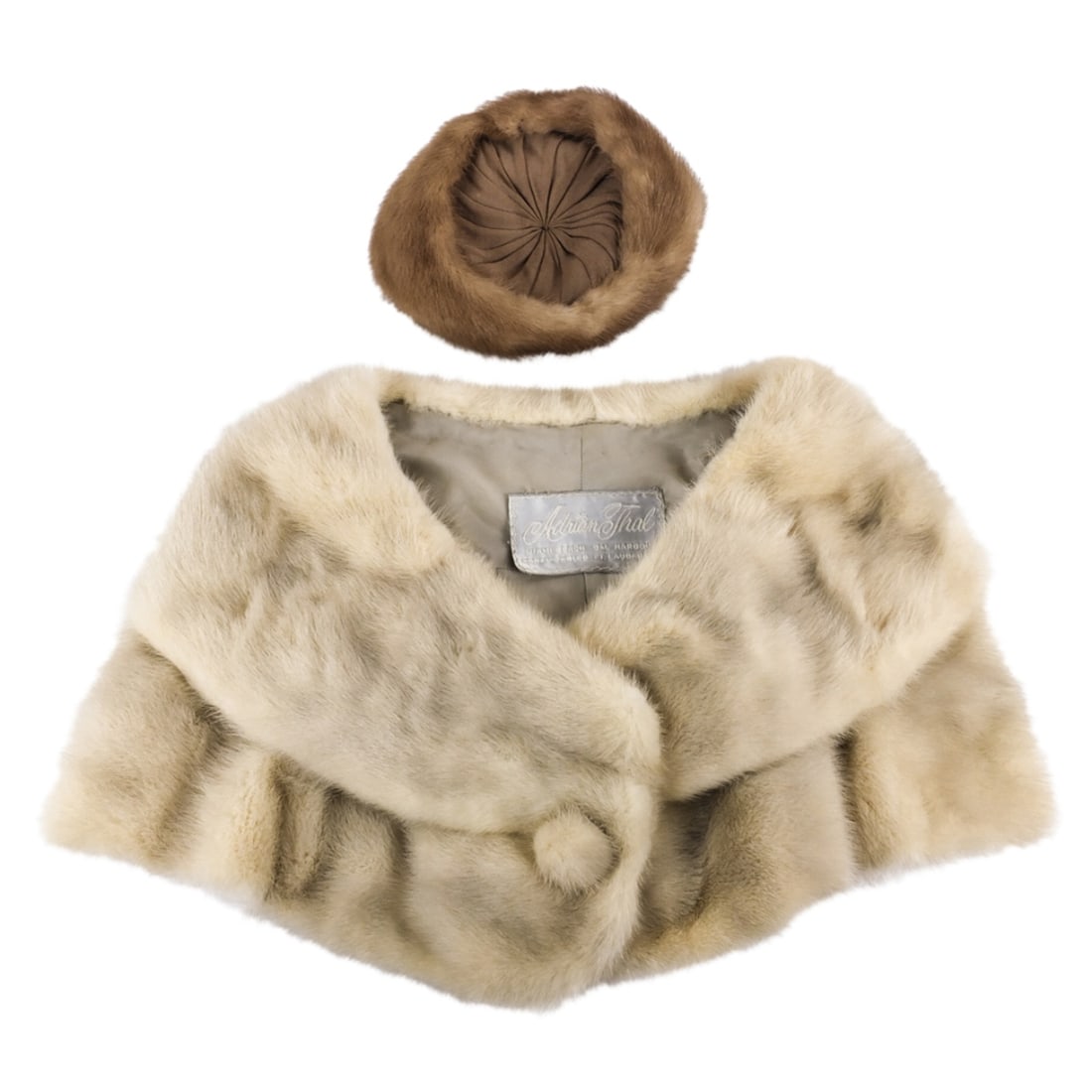 Vintage Fur Shawl & Fur Hat (1 of 7)