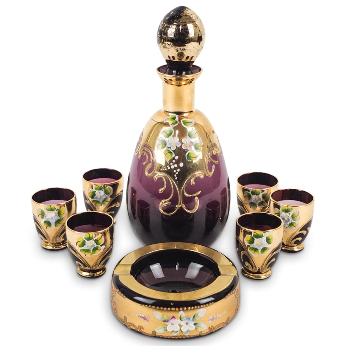 Italian Amethyst Glass Set (1 of 6)